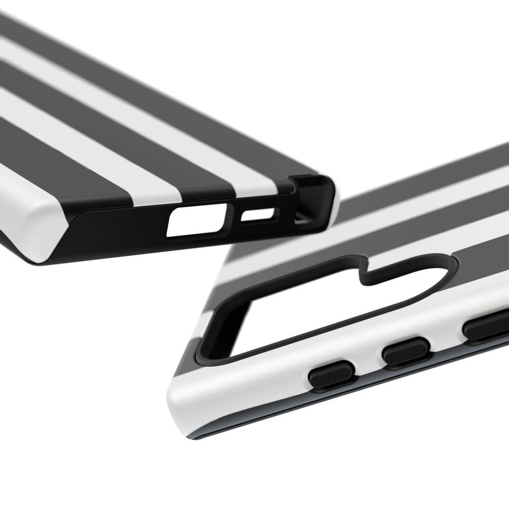 Black & White Vertical Stripe Phone Case — Tough Protective iPhone Cover
