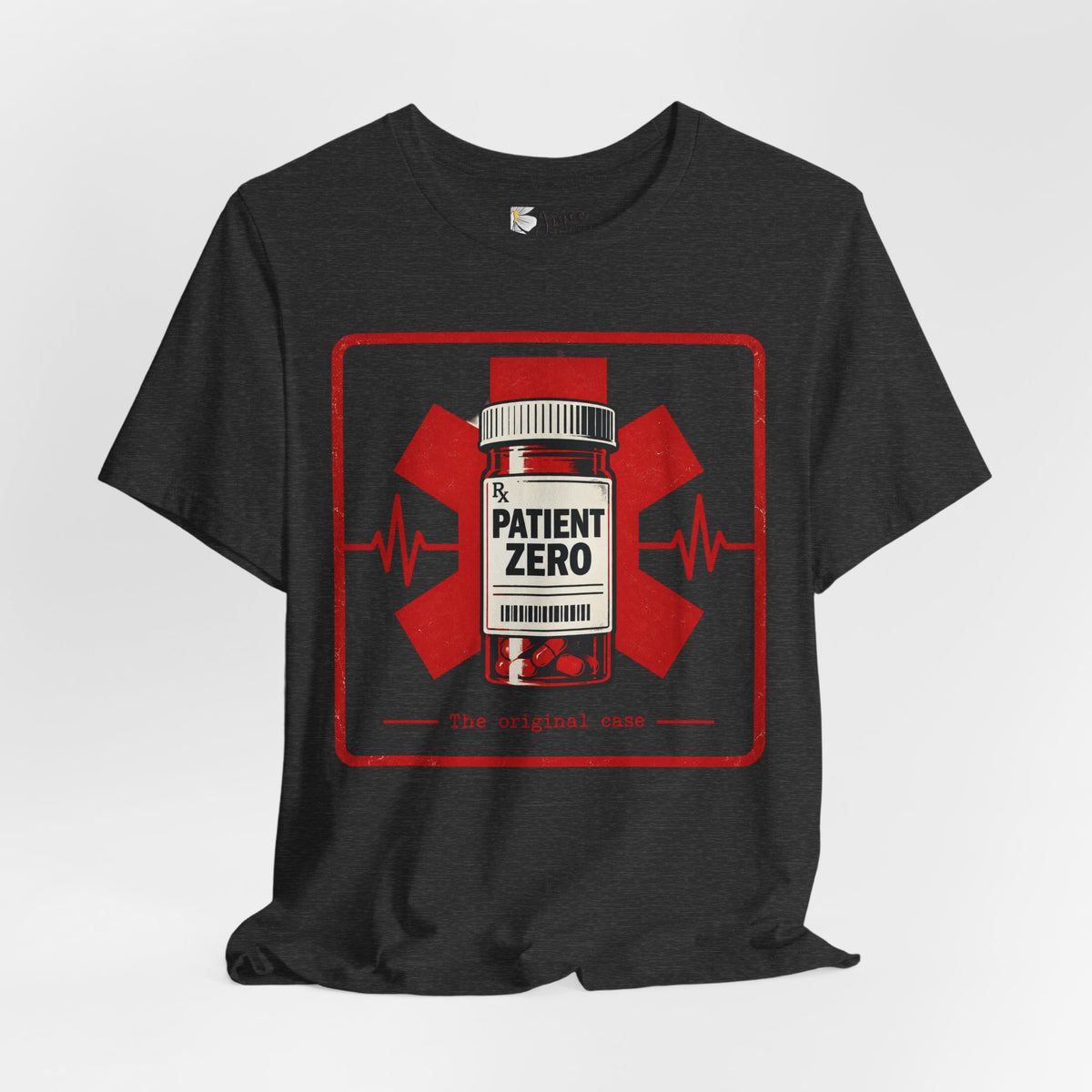 Patient Zero Tee – Medical Biohazard Pill Bottle Graphic T-Shirt