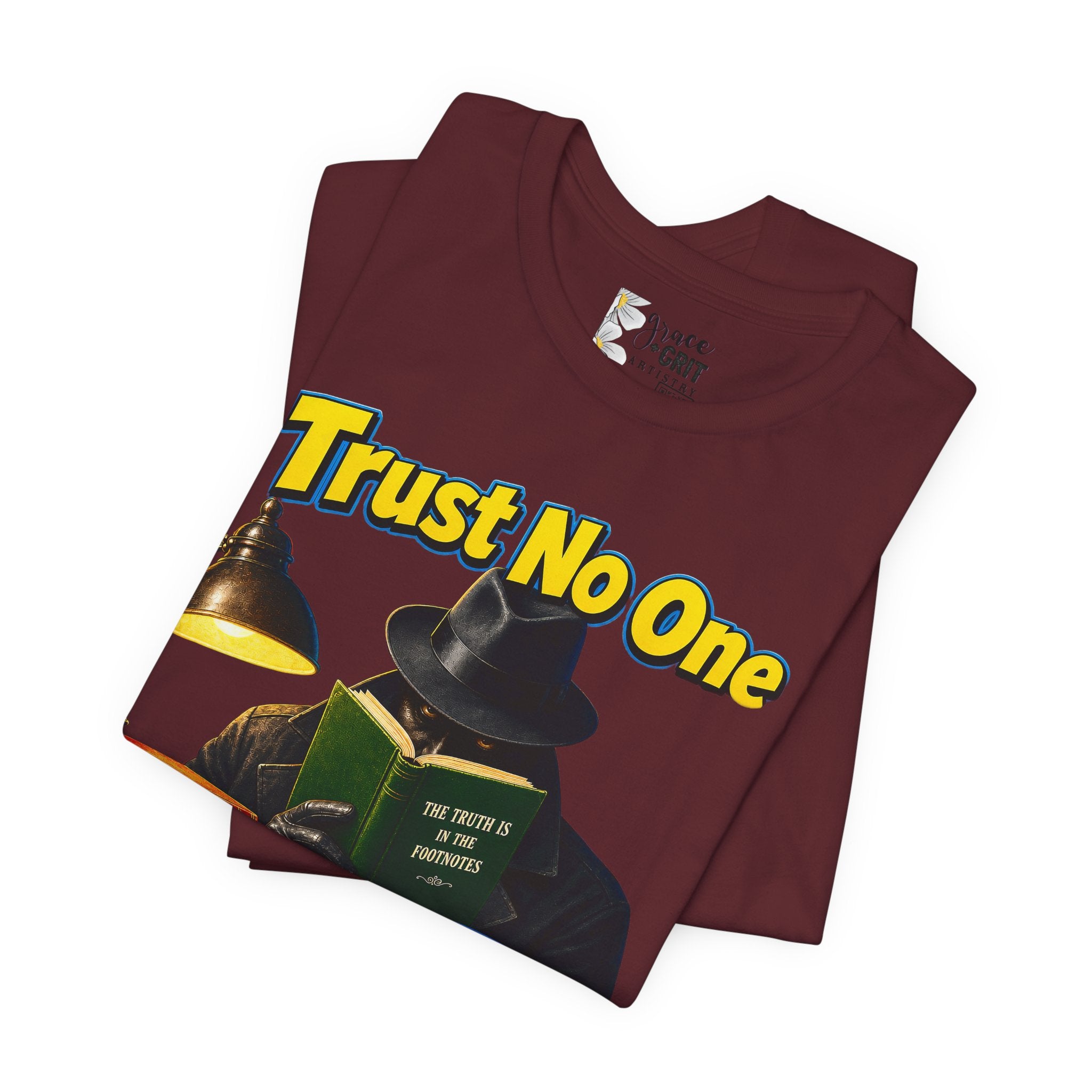 Trust No One “Suspiciously Well Read” Tee – Mystery Reader Graphic T‑Shirt