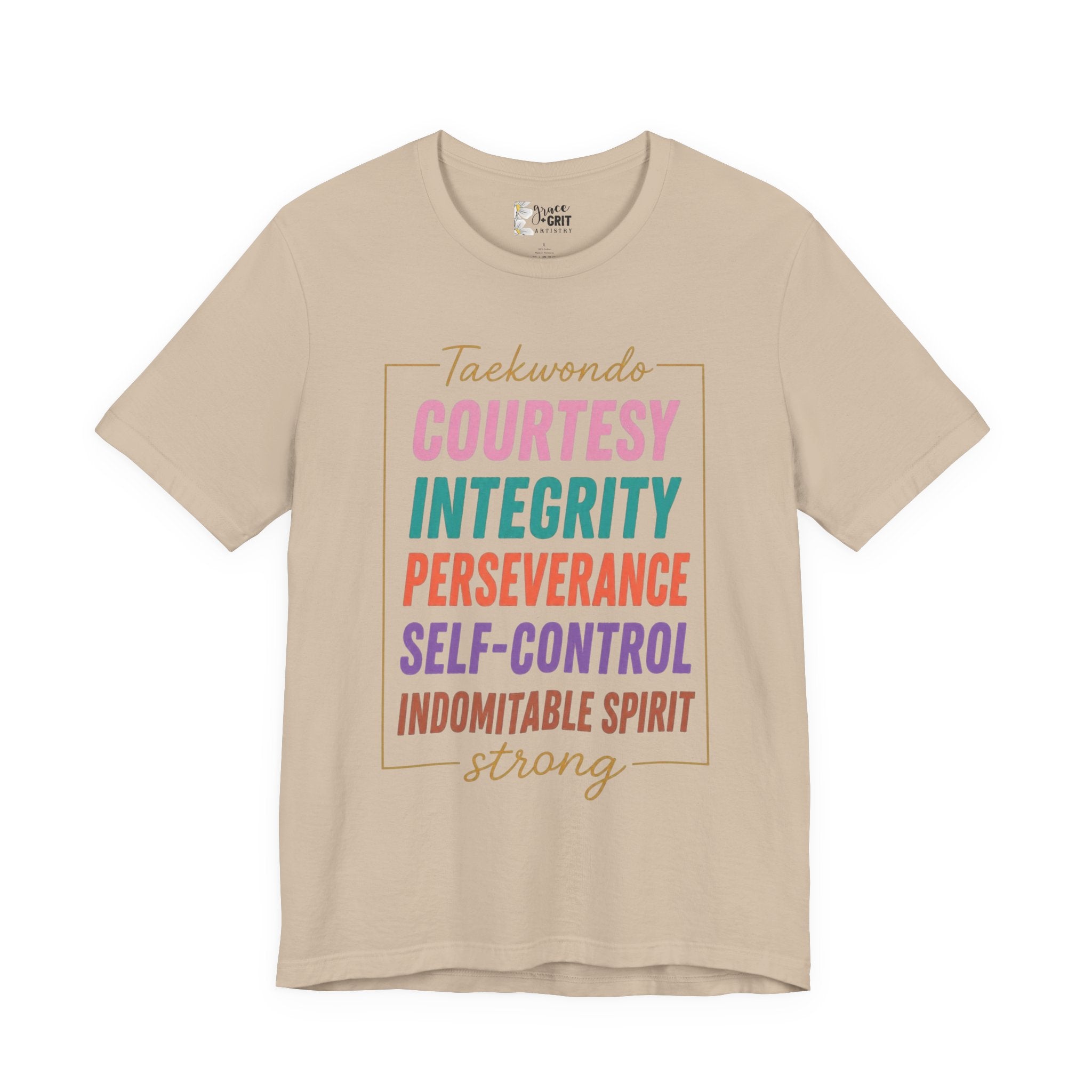 Taekwondo Values COURTESY INTEGRITY PERSEVERANCE tee | Martial Arts Principles T-Shirt