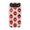 Strawberry Pattern Tough Phone Case — Cute Pink Fruit iPhone/Android Protection