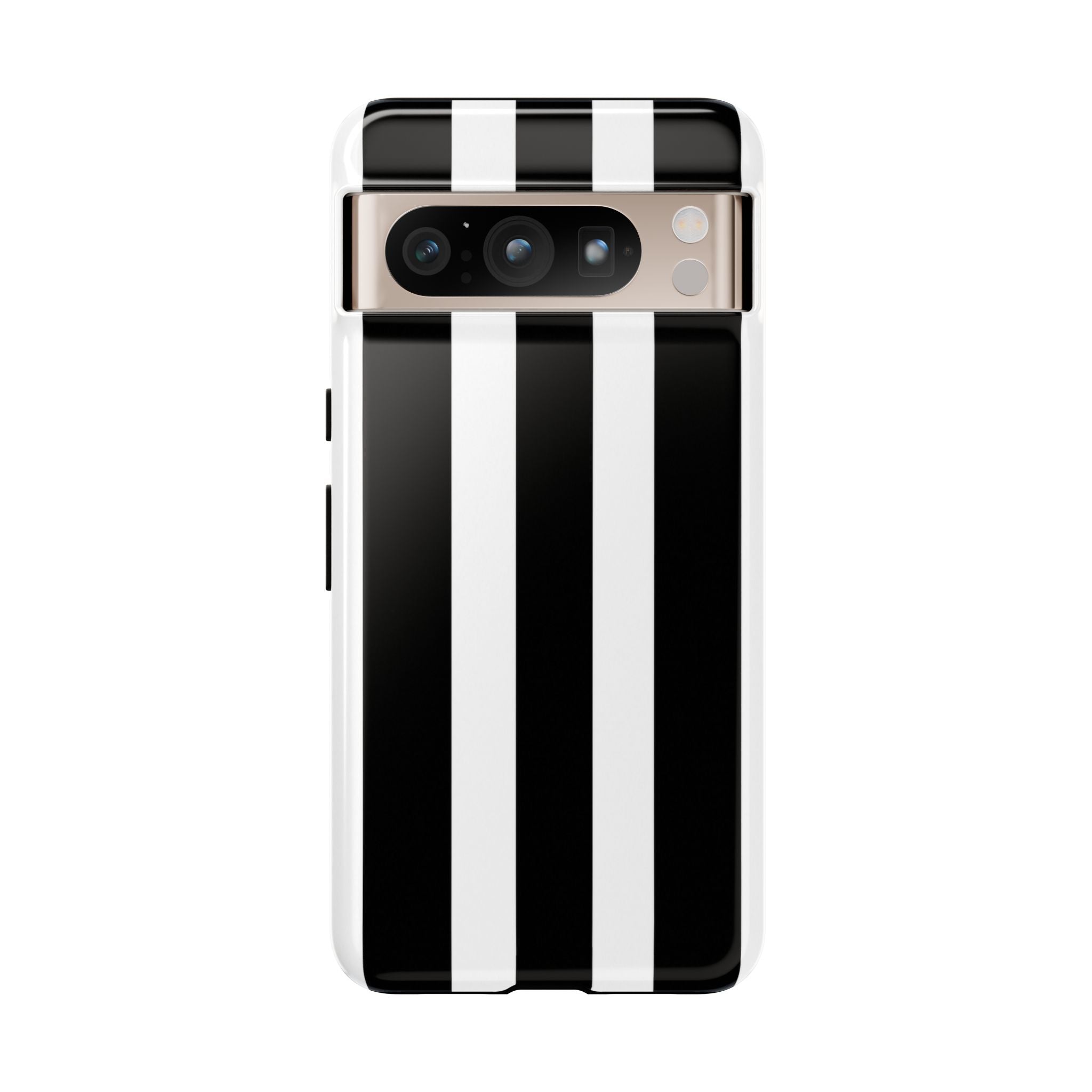 Black & White Vertical Stripe Phone Case — Tough Protective iPhone Cover