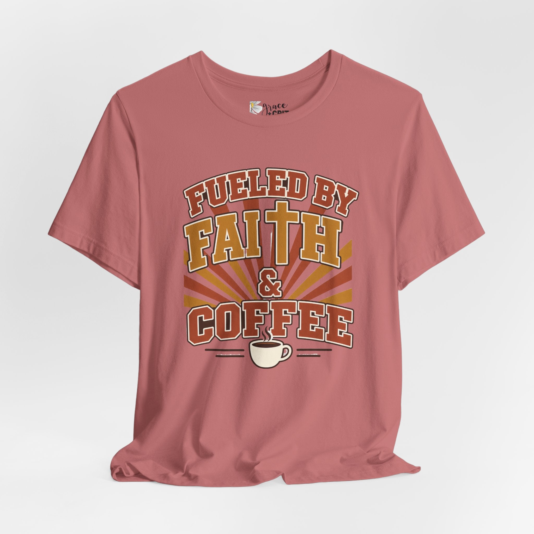 Fueled by Faith & Coffee T-Shirt — Christian Coffee Lovers Tee