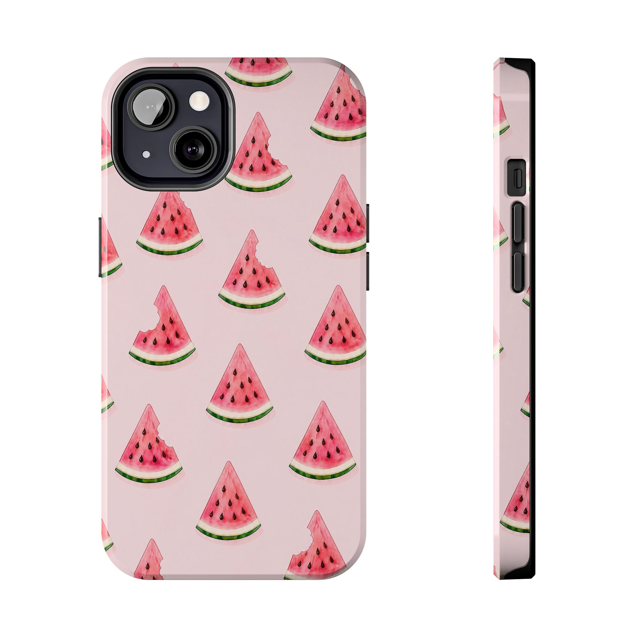 Watermelon Slice Tough Phone Case — Pink Fruit Pattern, Summer Phone Cover