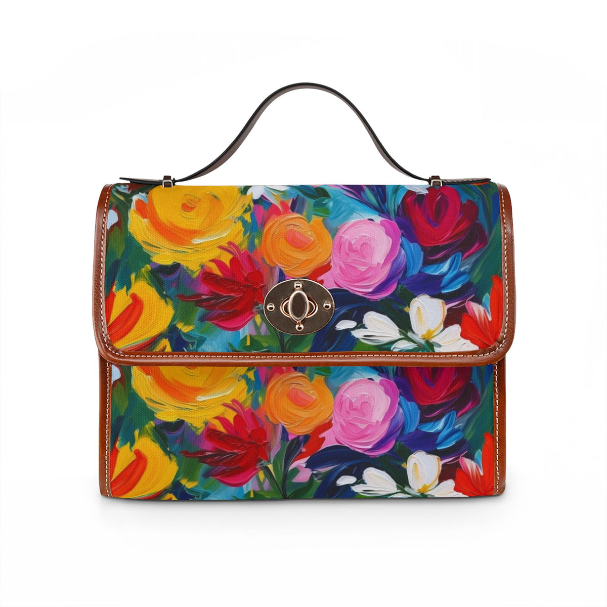 Colorful Floral Waterproof Canvas Bag
