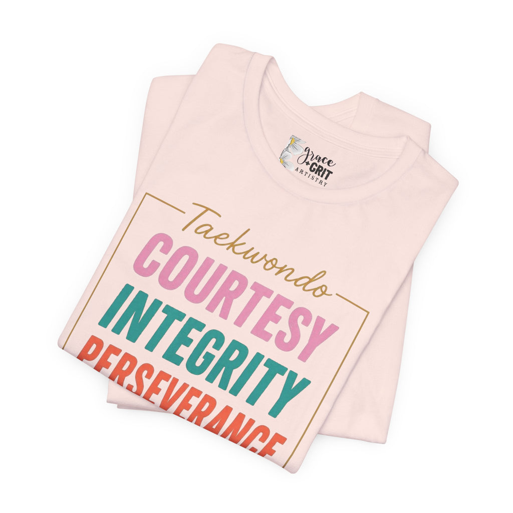 Taekwondo Values COURTESY INTEGRITY PERSEVERANCE tee | Martial Arts Principles T-Shirt