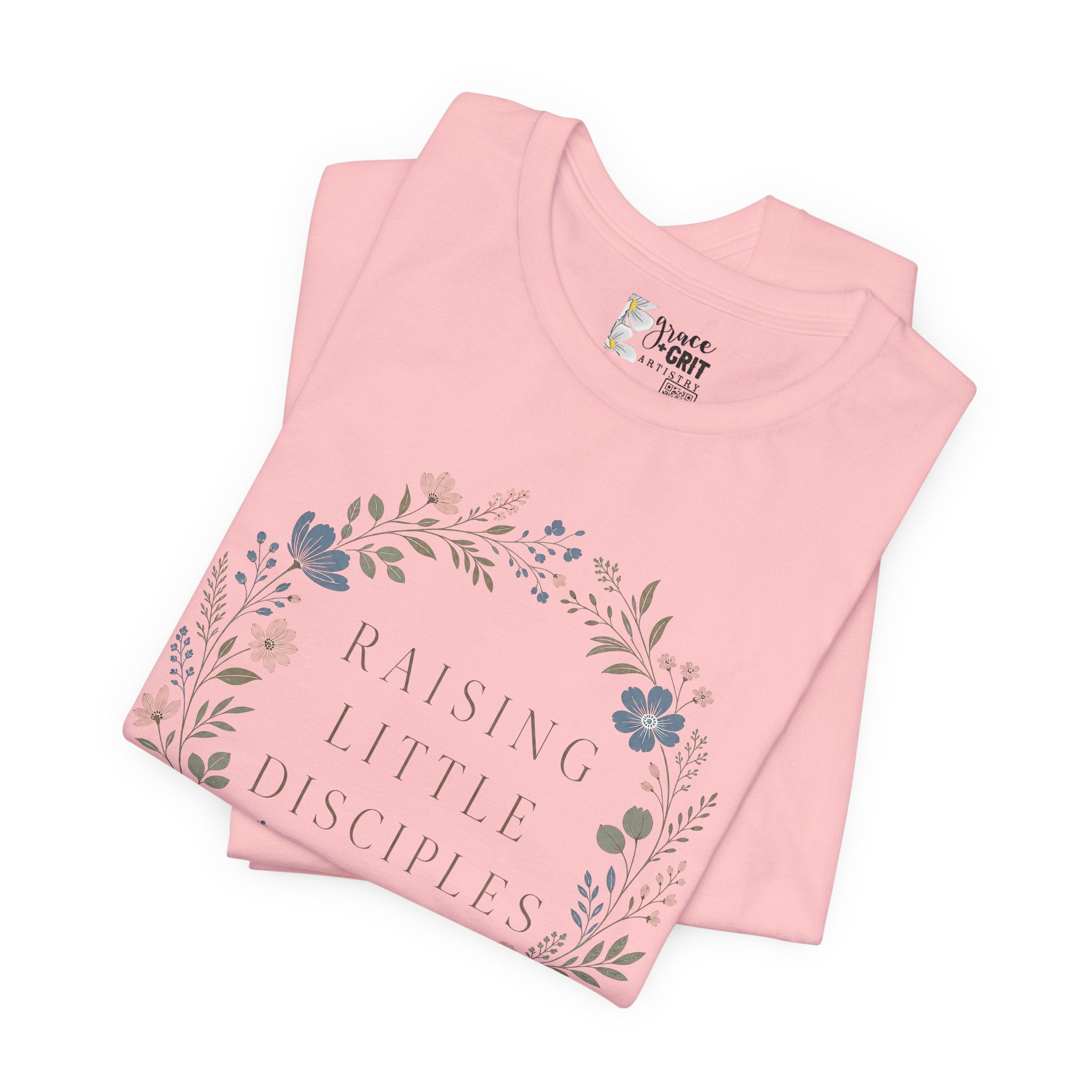 T-Shirt — "Raising Little Disciples" Floral Kids Ministry Tee
