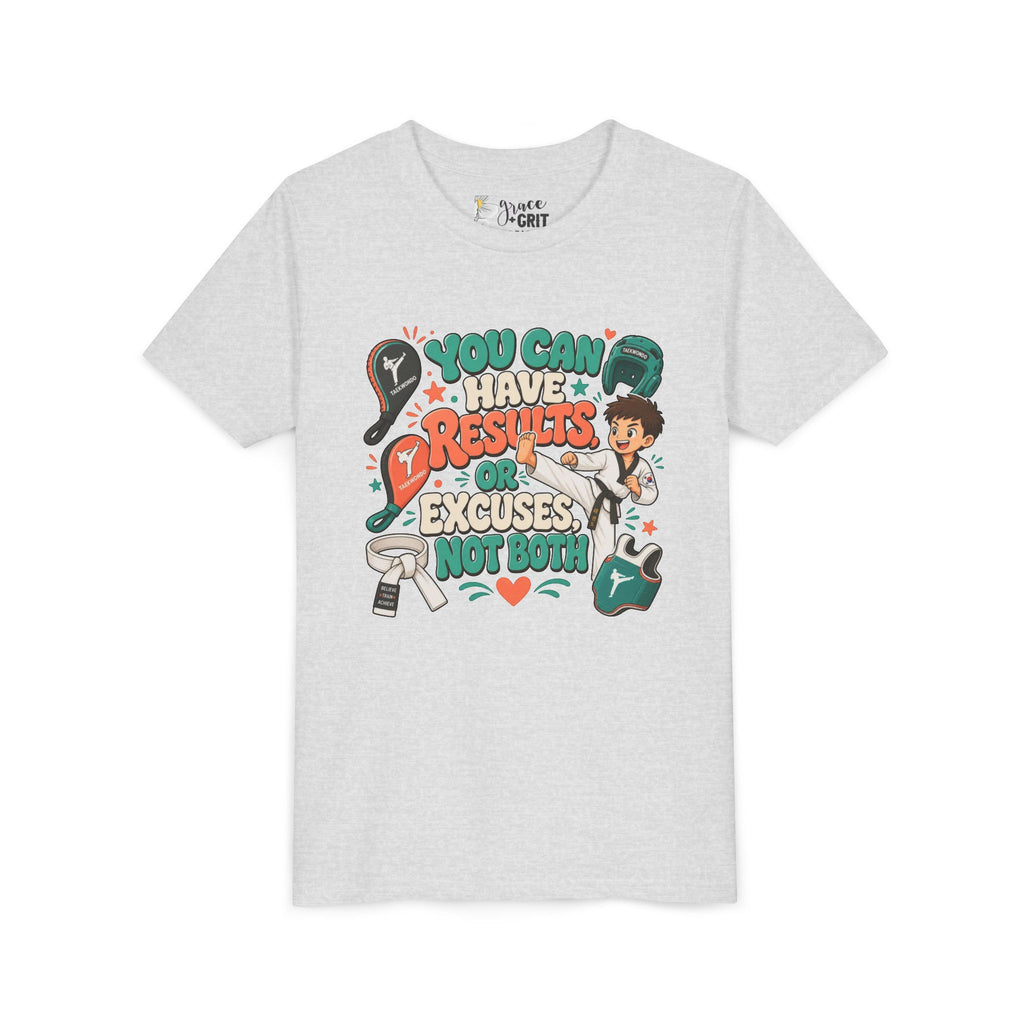 You Can Have Results Or Excuses Not Both Youth Tee | Motivational Kid Shirt