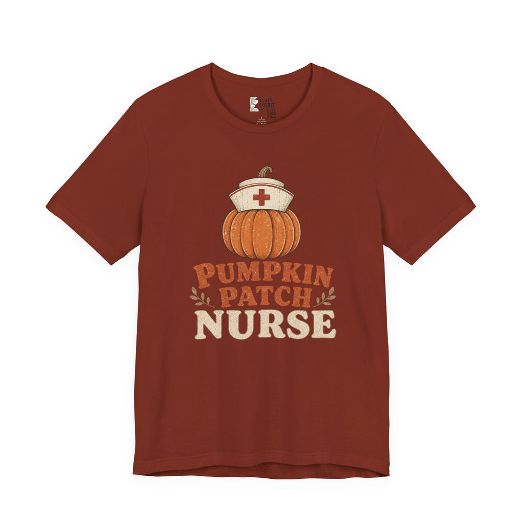 Pumpkin Patch Nurse T-Shirt — Fall Halloween Nurse Tee