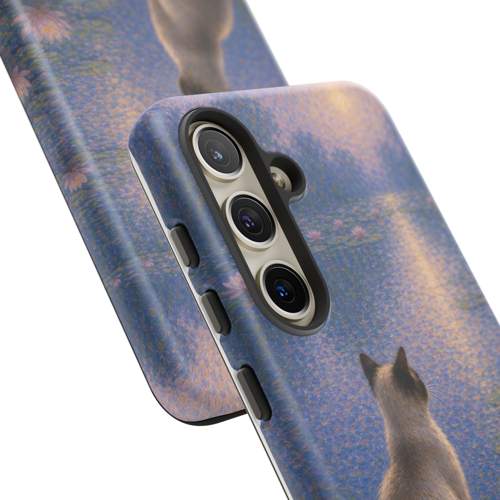 Cat Moonlight Phone Case — Serene Siamese by Lily Pond