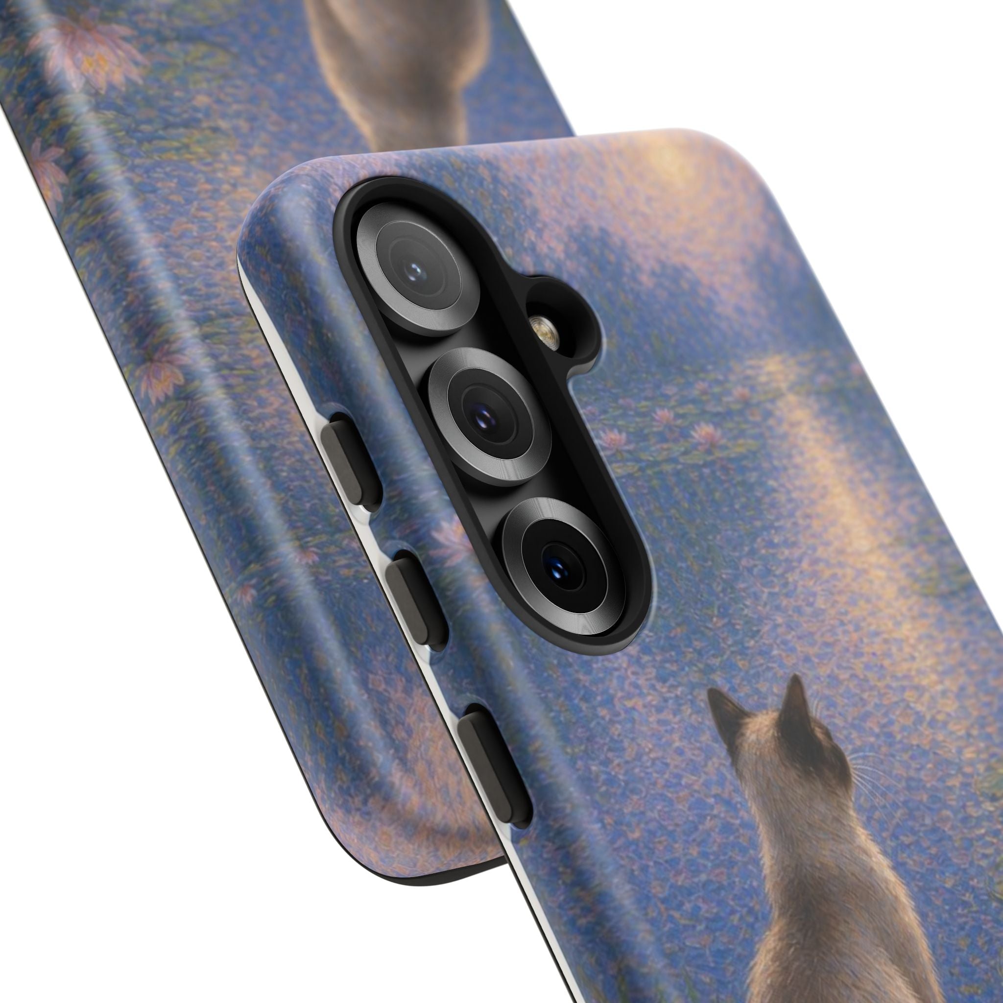 Cat Moonlight Phone Case — Serene Siamese by Lily Pond