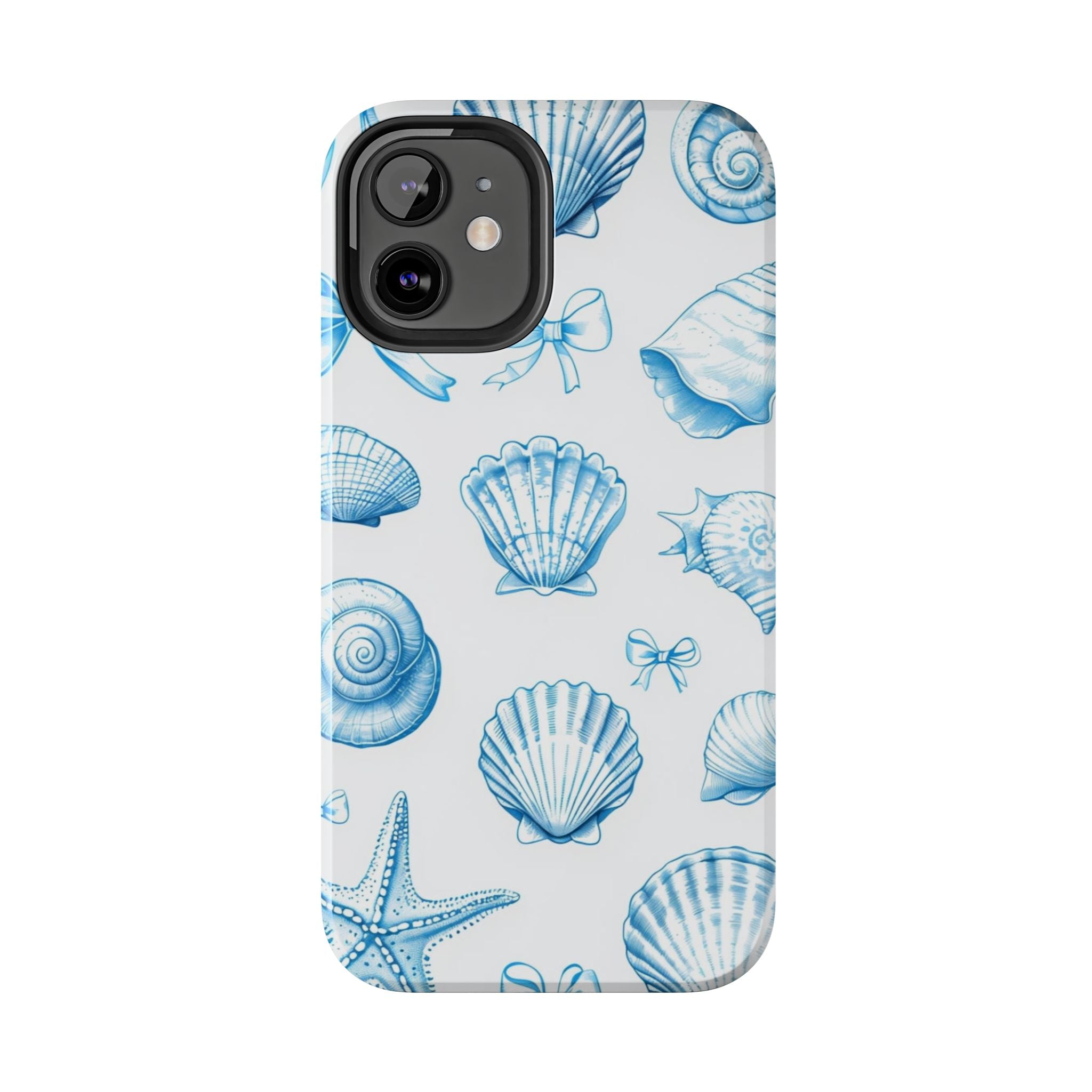 Seashell Blue Tough Phone Case – Coastal Shell Pattern Protective Cover