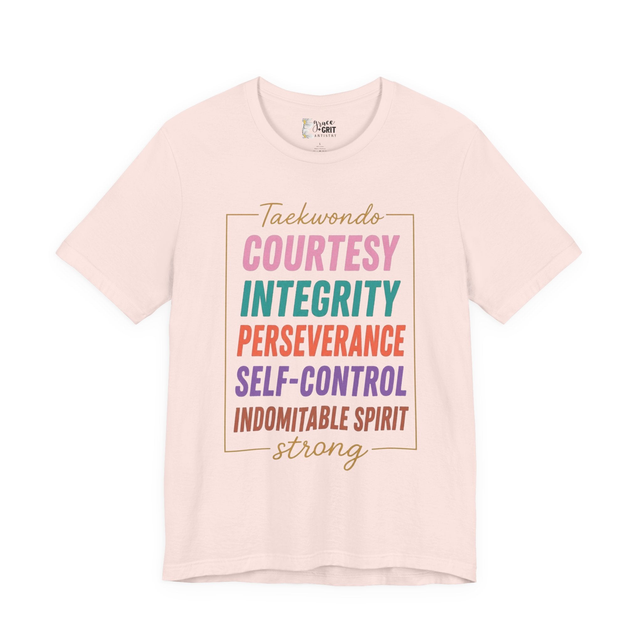 Taekwondo Values COURTESY INTEGRITY PERSEVERANCE tee | Martial Arts Principles T-Shirt