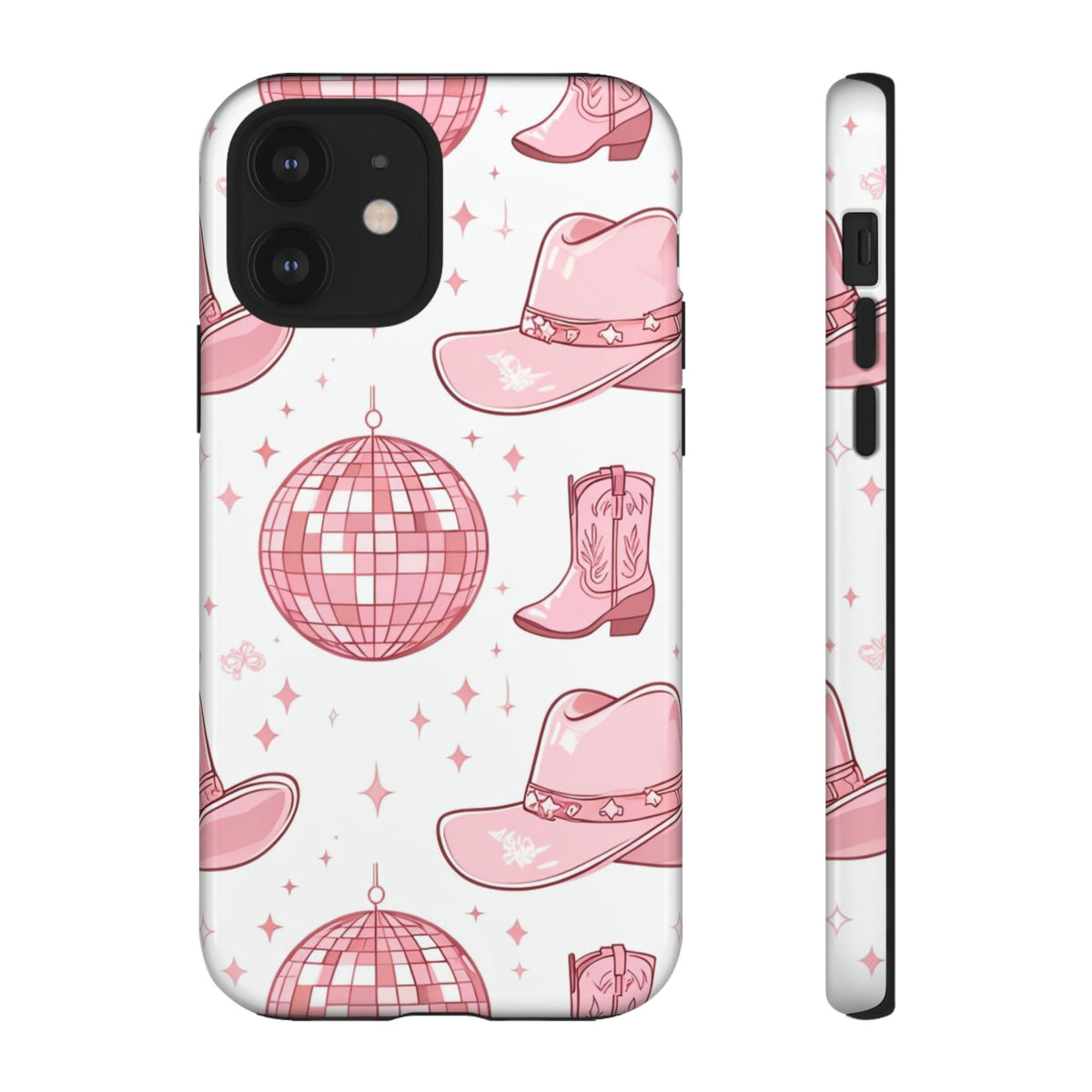 Pink Cowboy Boots & Disco Balls Tough Phone Case