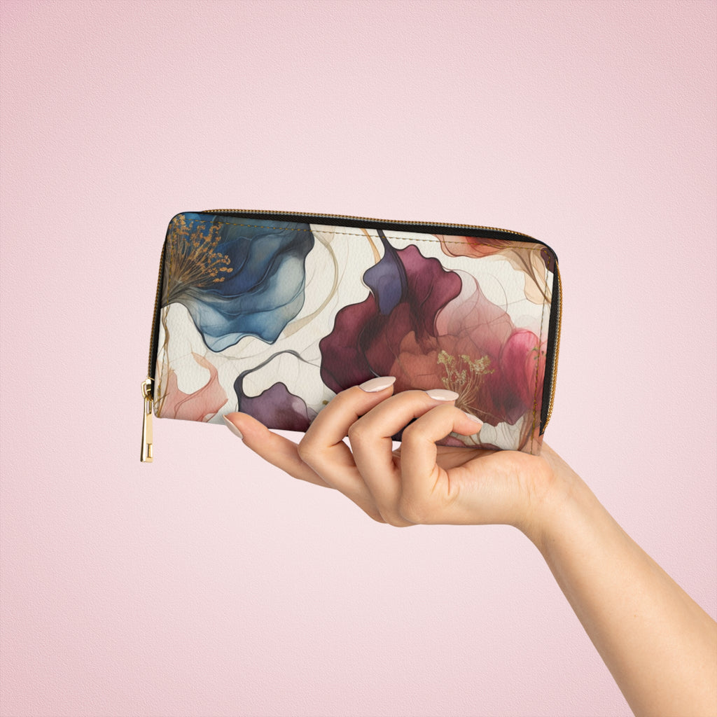 Floral Garden Zipper Wallet