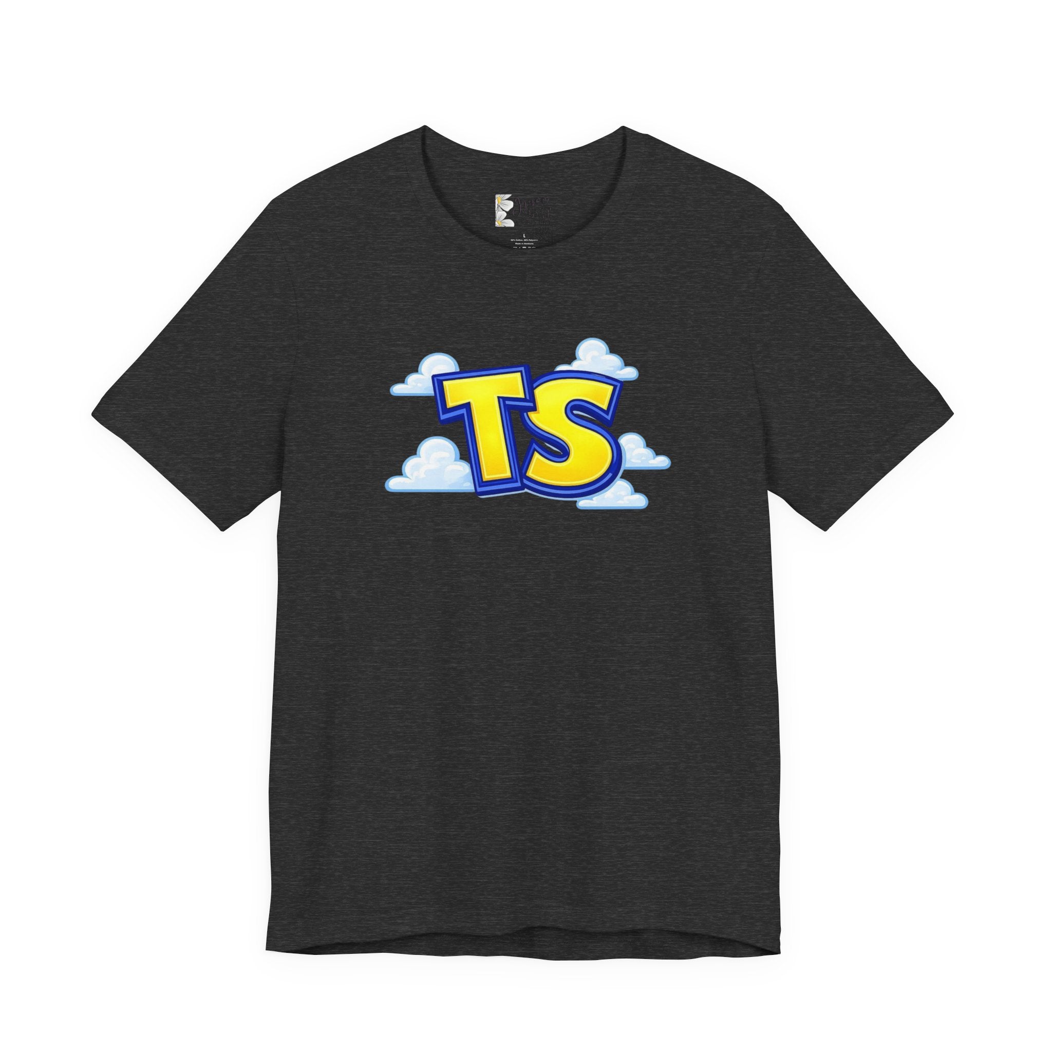 TS Cloud Logo T-Shirt — Playful Retro Graphic Tee
