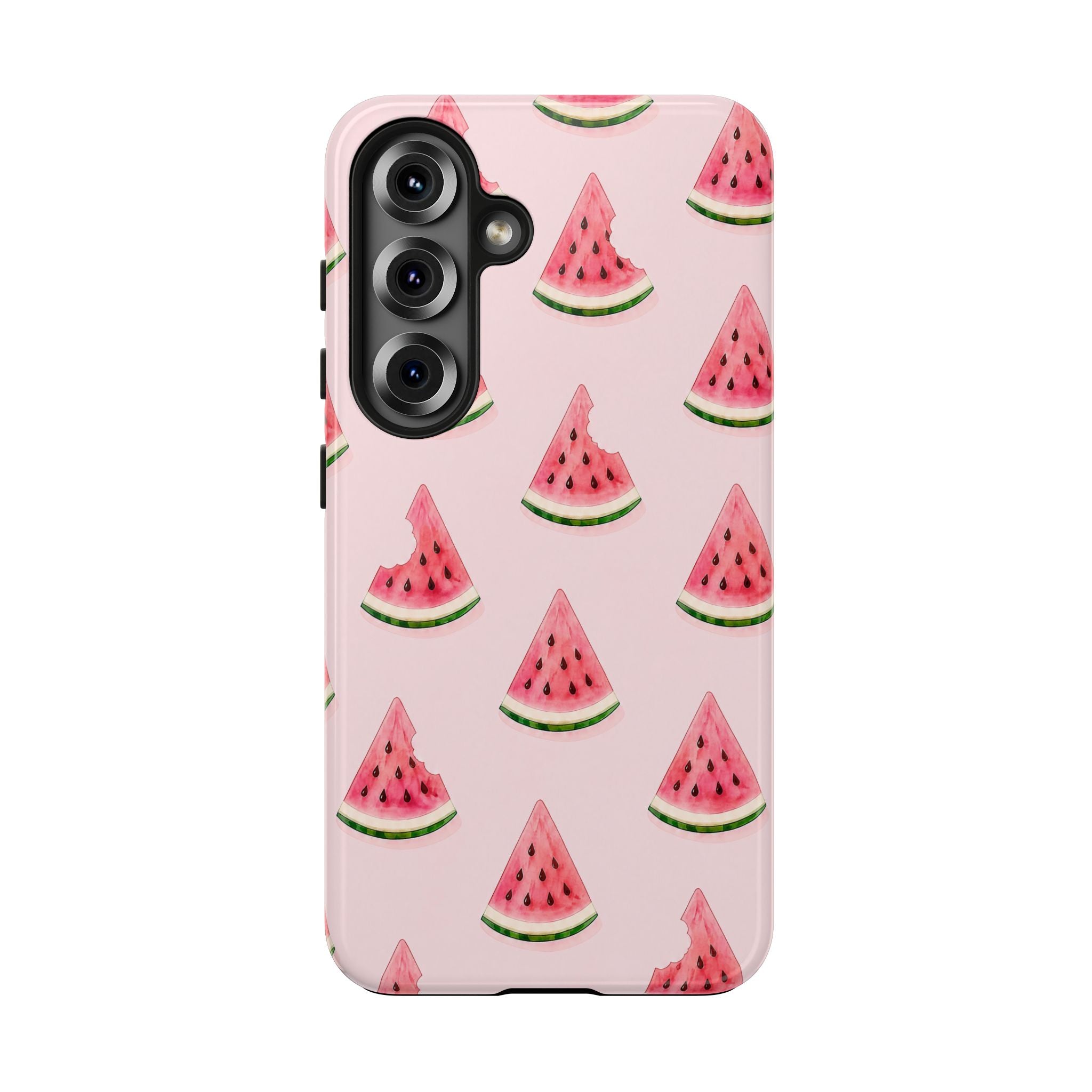 Watermelon Slice Tough Phone Case — Pink Fruit Pattern, Summer Phone Cover