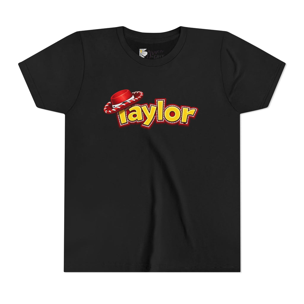 Taylor Kids Tee — Playful Name Shirt with Cowboy Hat Graphic