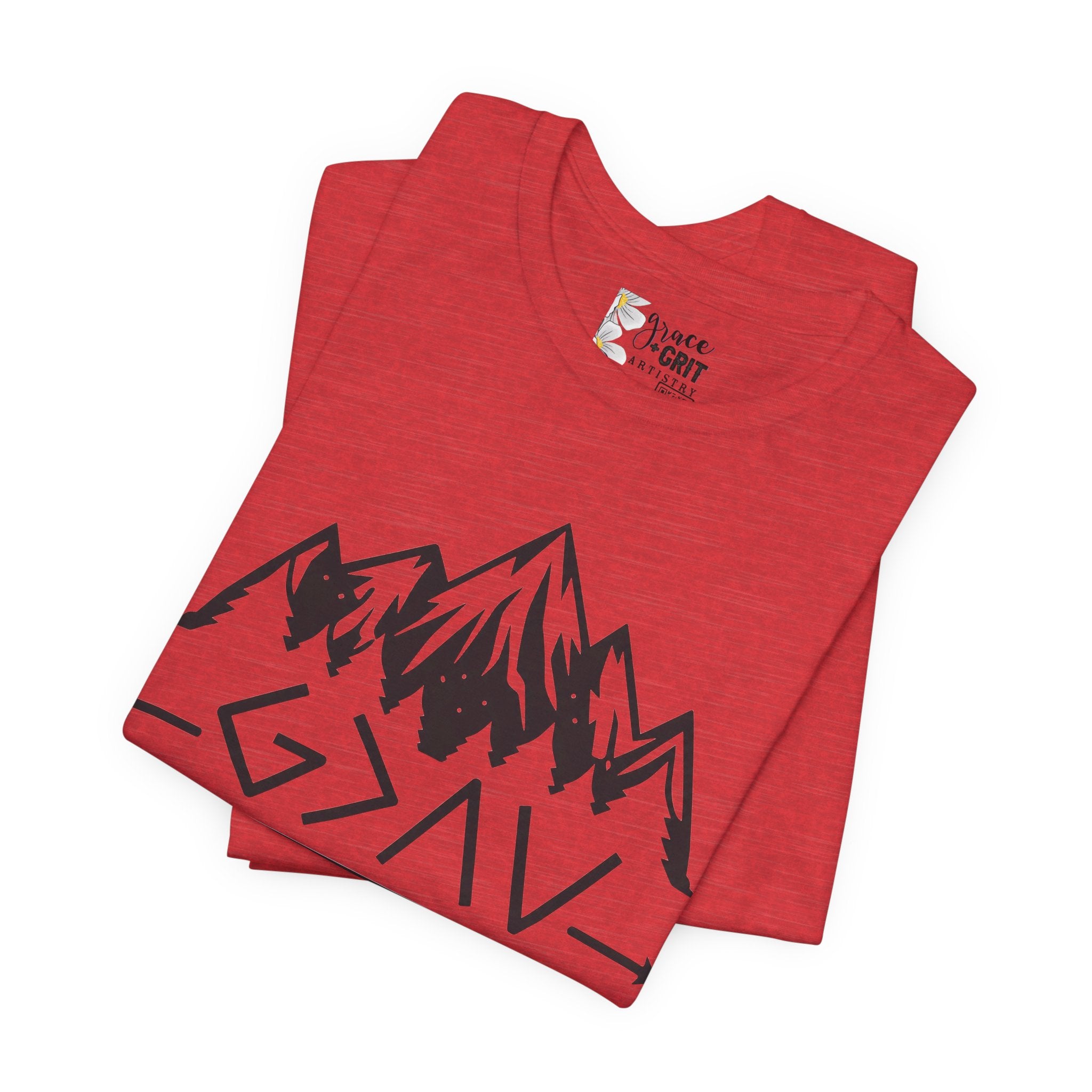 Mountain Camp Tee – Geometric Adventure Graphic T-Shirt