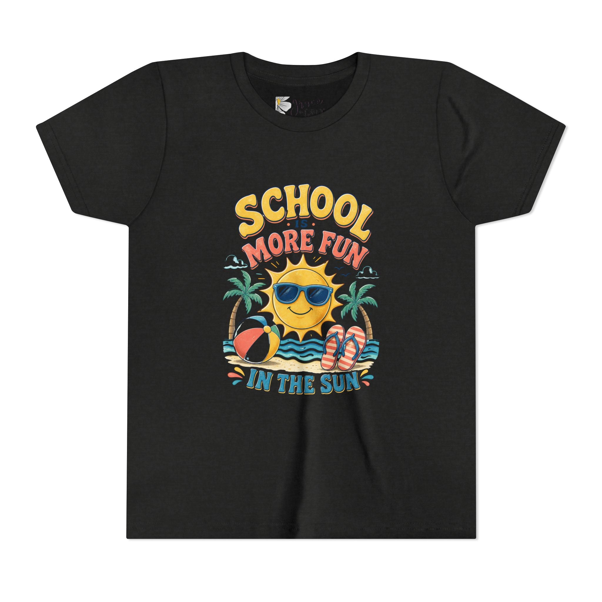 Youth Tee — "School Is More Fun in the Sun" Summer Vacation Shirt