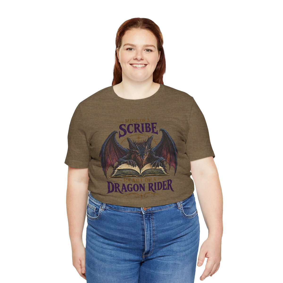 Scribe Dragon Rider T-Shirt — "Mind of a Scribe, Heart of a Dragon Rider" Fantasy Tee