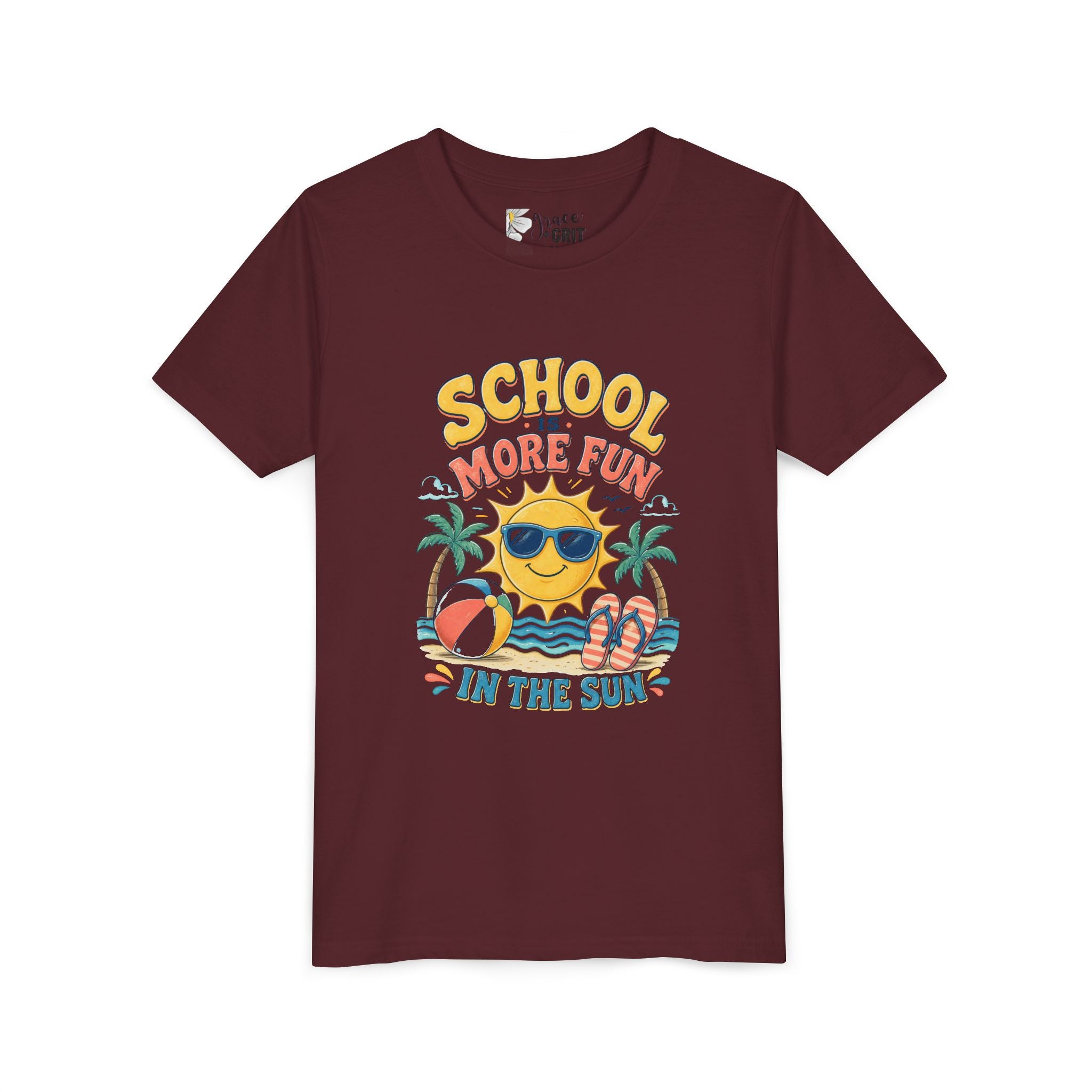 Youth Tee — "School Is More Fun in the Sun" Summer Vacation Shirt