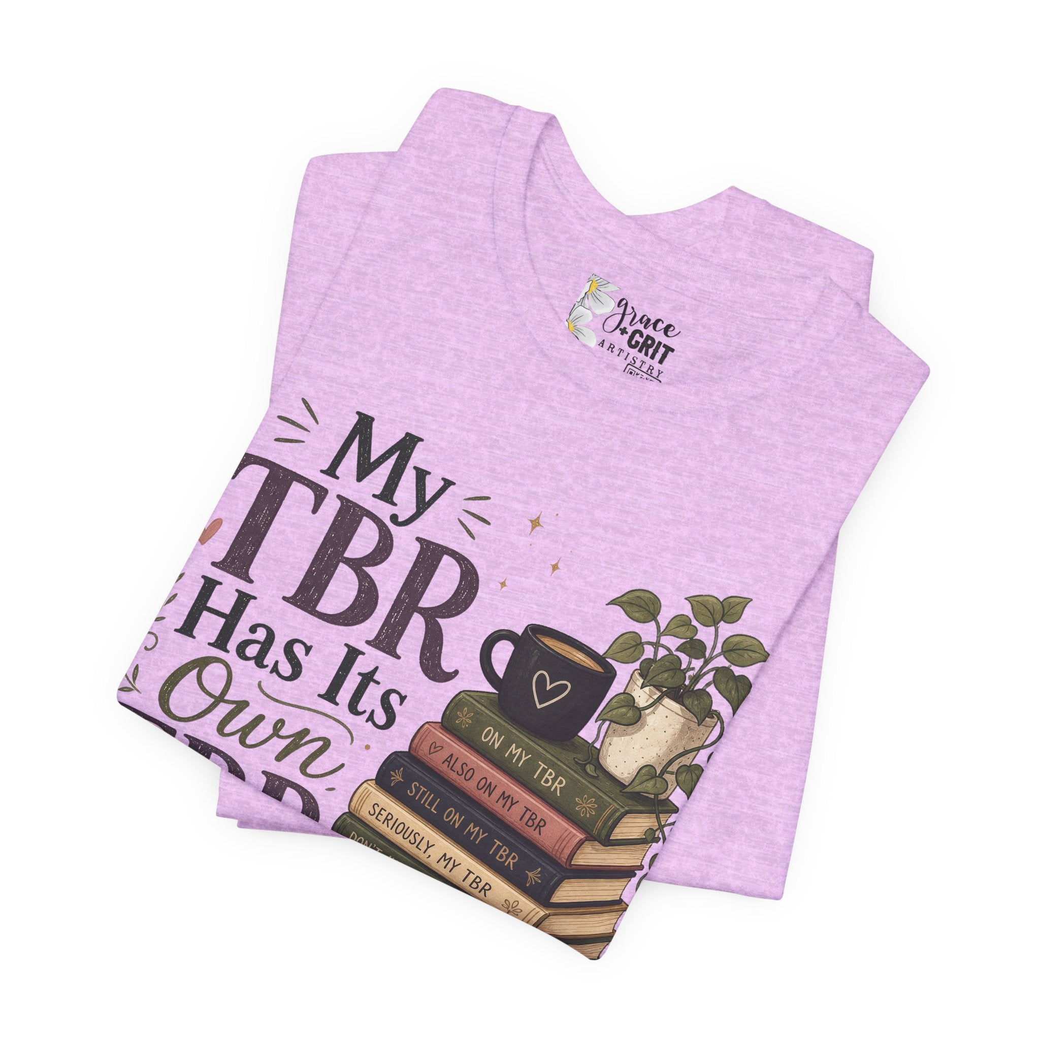 My TBR Has Its Own TBR T-Shirt — Book Lover Reading Stack Tee