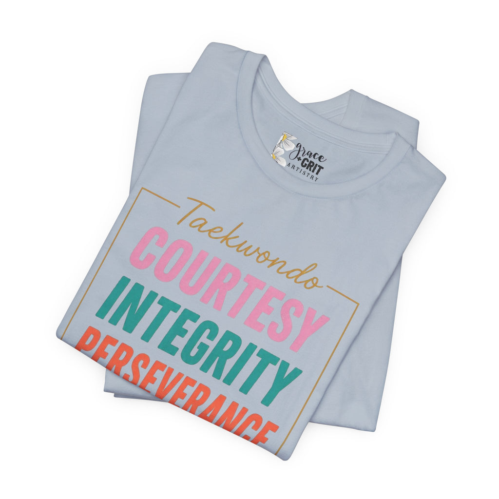 Taekwondo Values COURTESY INTEGRITY PERSEVERANCE tee | Martial Arts Principles T-Shirt