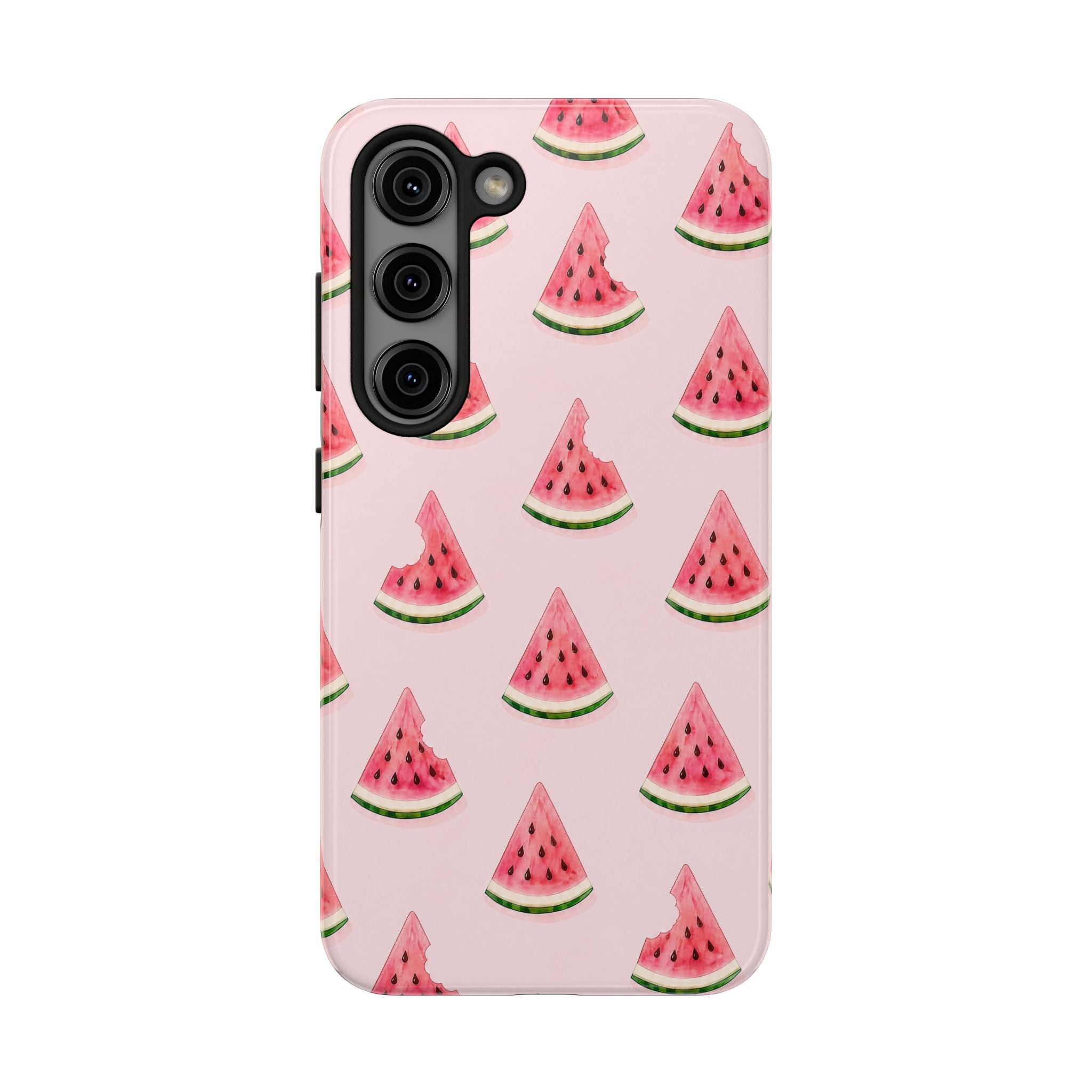Watermelon Slice Tough Phone Case — Pink Fruit Pattern, Summer Phone Cover