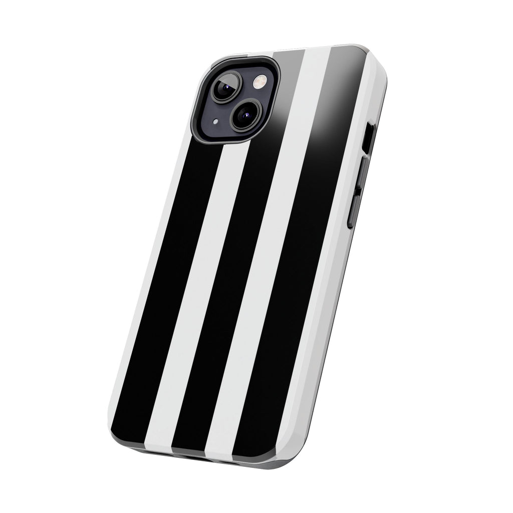 Black & White Bold Stripe Phone Case — Tough Protective Cover