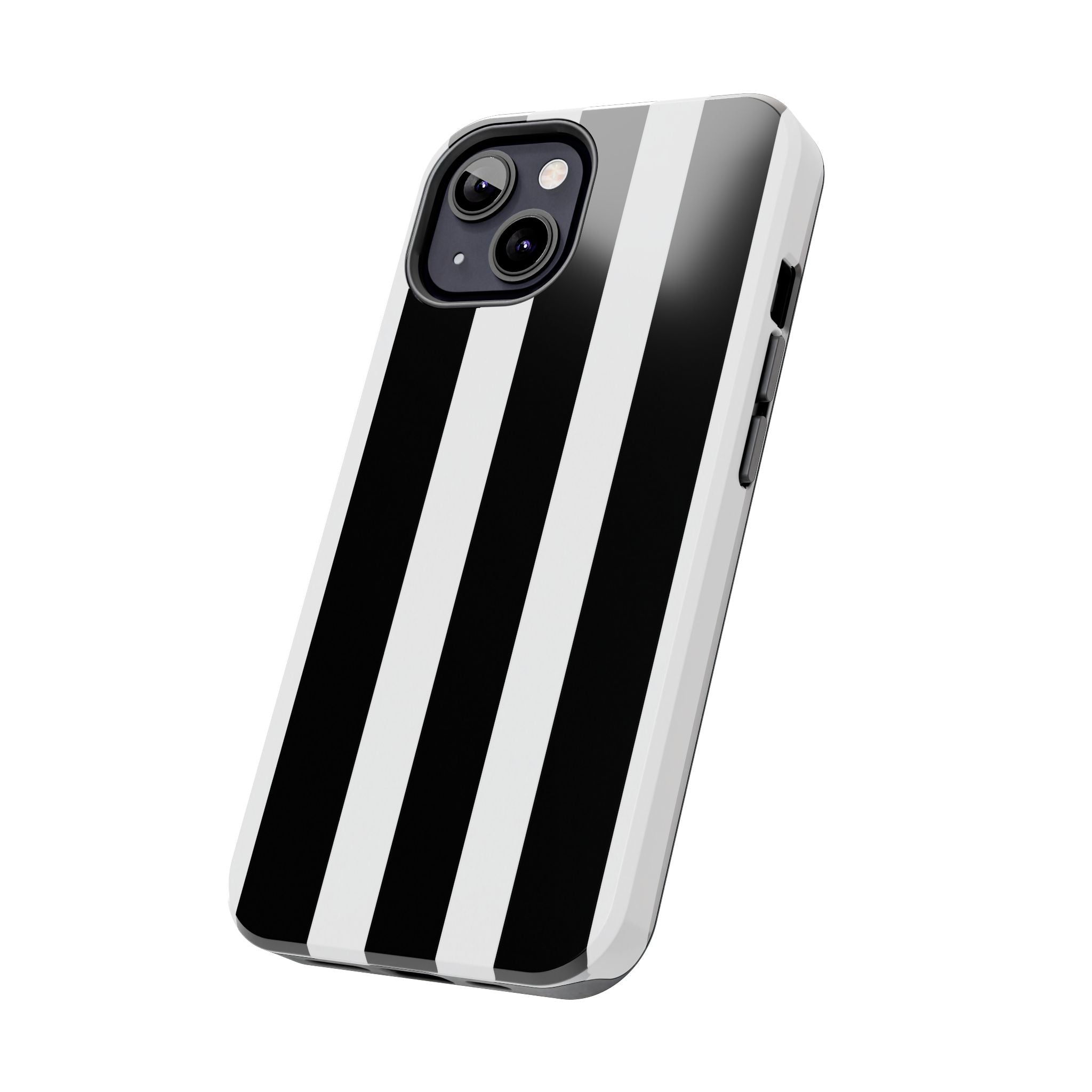 Black & White Bold Stripe Phone Case — Tough Protective Cover