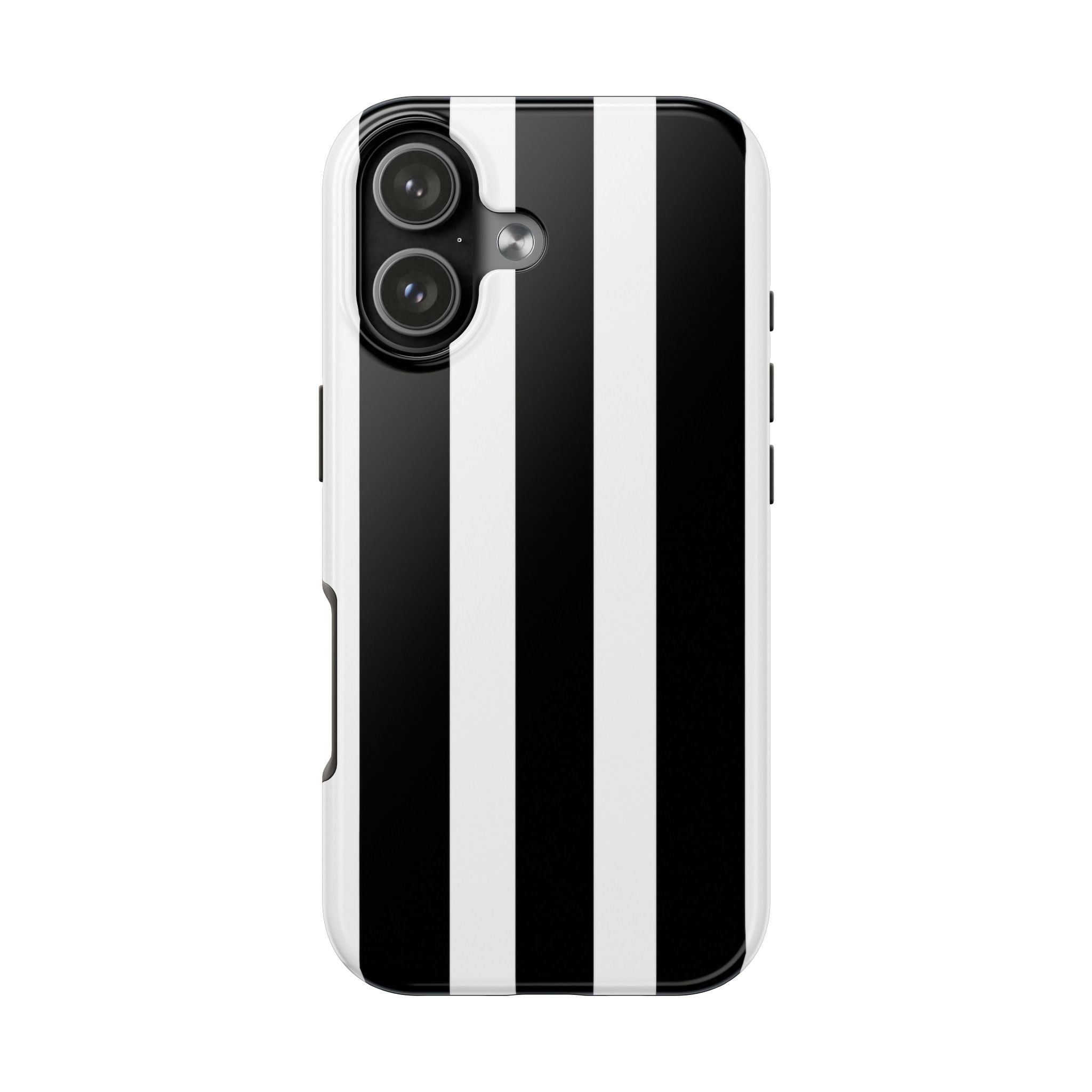 Black & White Bold Stripe Phone Case — Tough Protective Cover