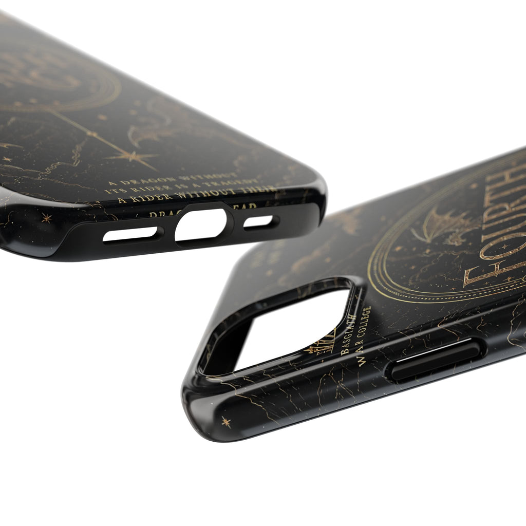 Fourth Wing Tough Phone Case — Dark Fantasy Dragon Design, 'Fly or Die' Quote