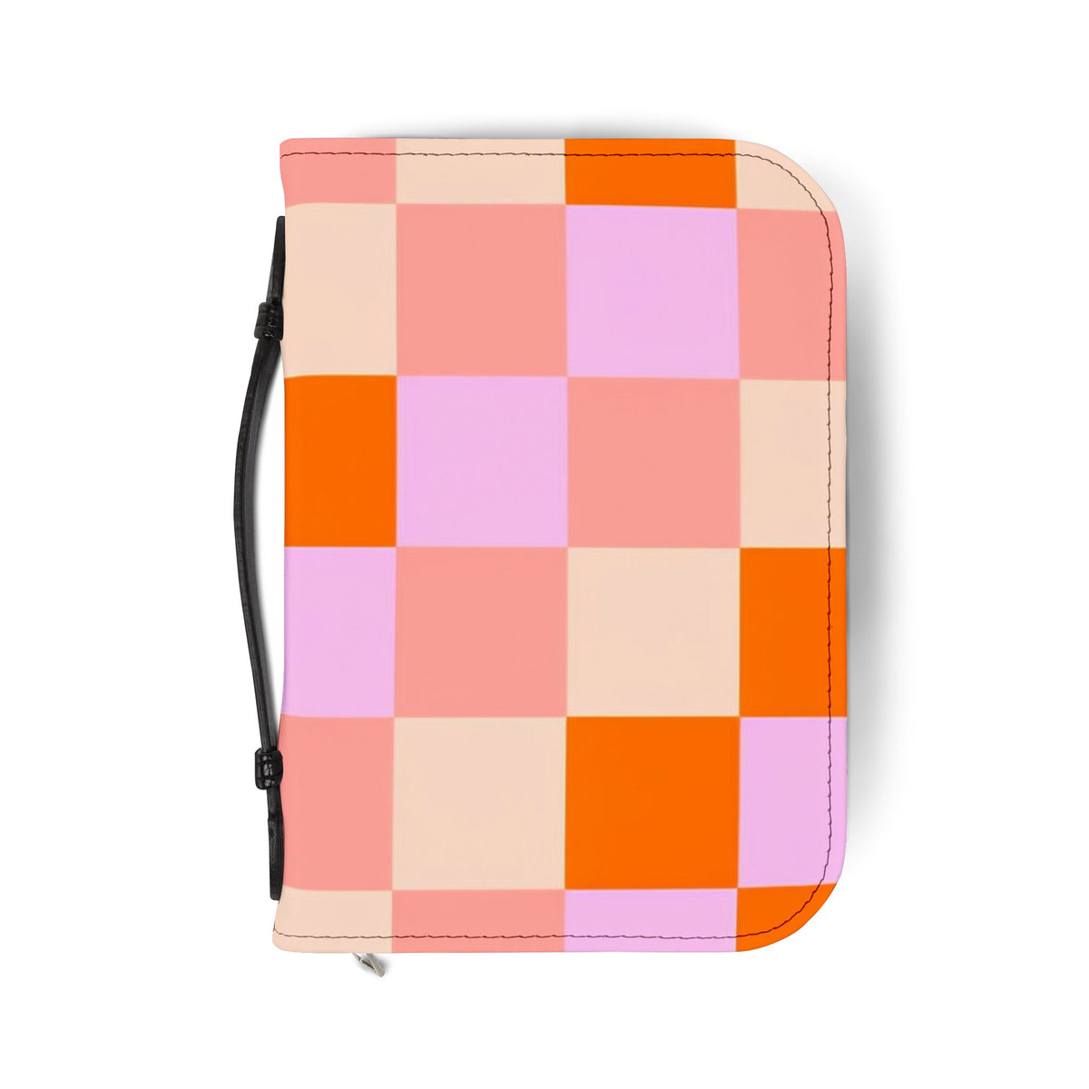 Pastel Checkerboard Bible Cover – Colorful Christian Scripture Case