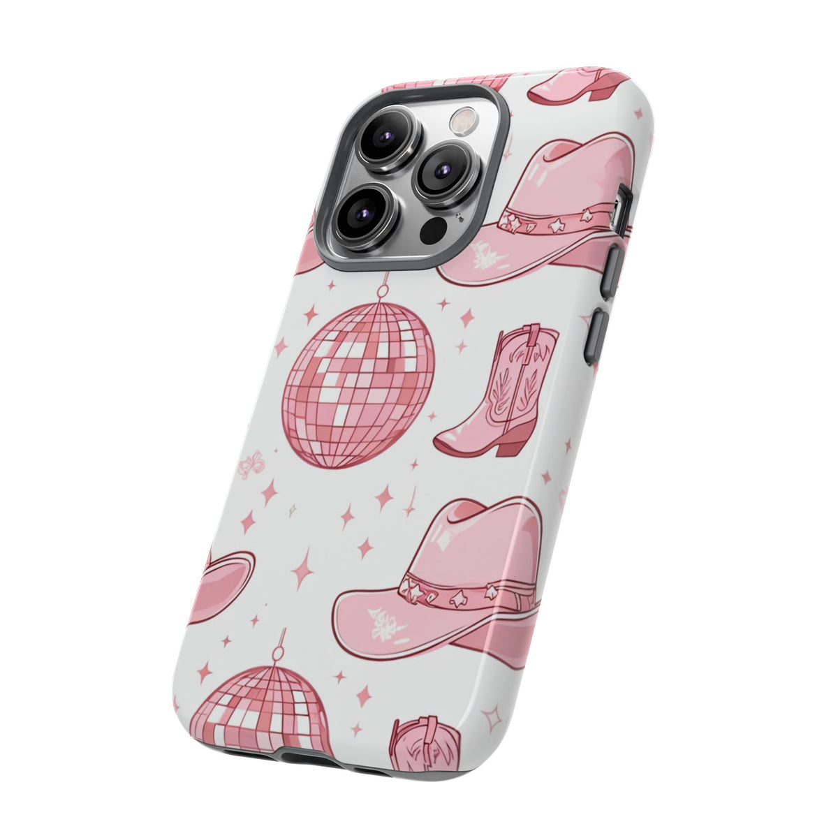 Pink Cowboy Boots & Disco Balls Tough Phone Case