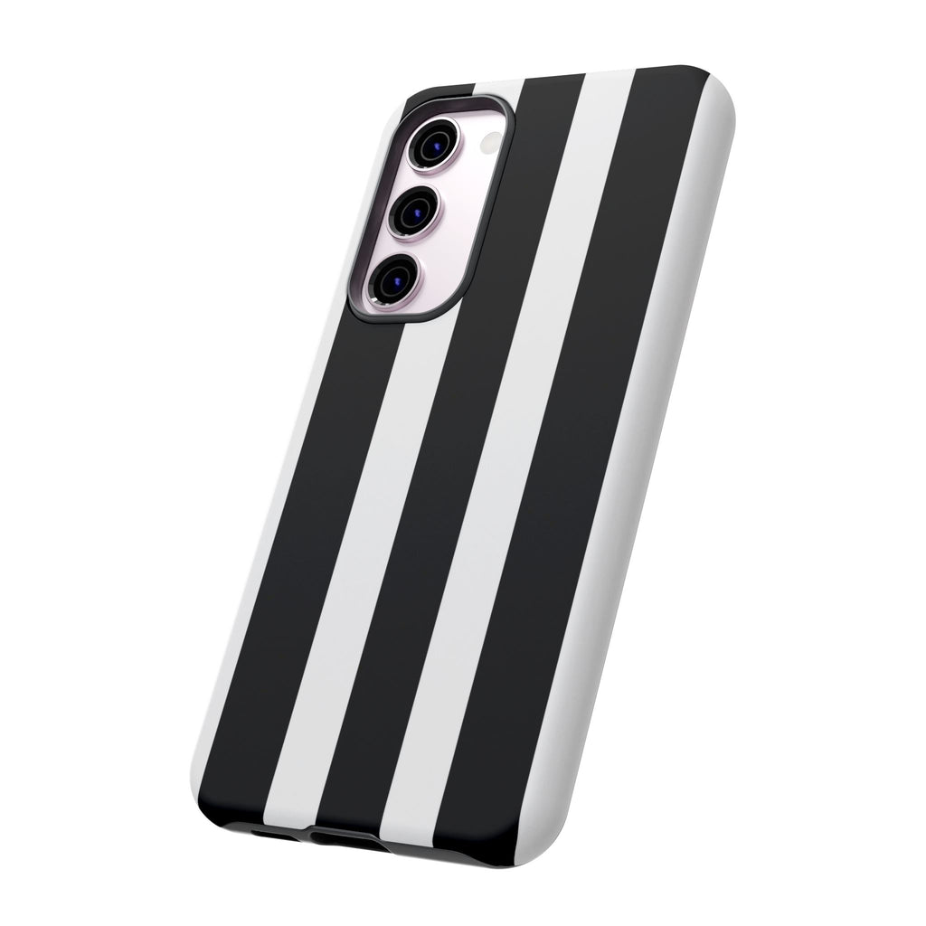 Black & White Vertical Stripe Phone Case — Tough Protective iPhone Cover