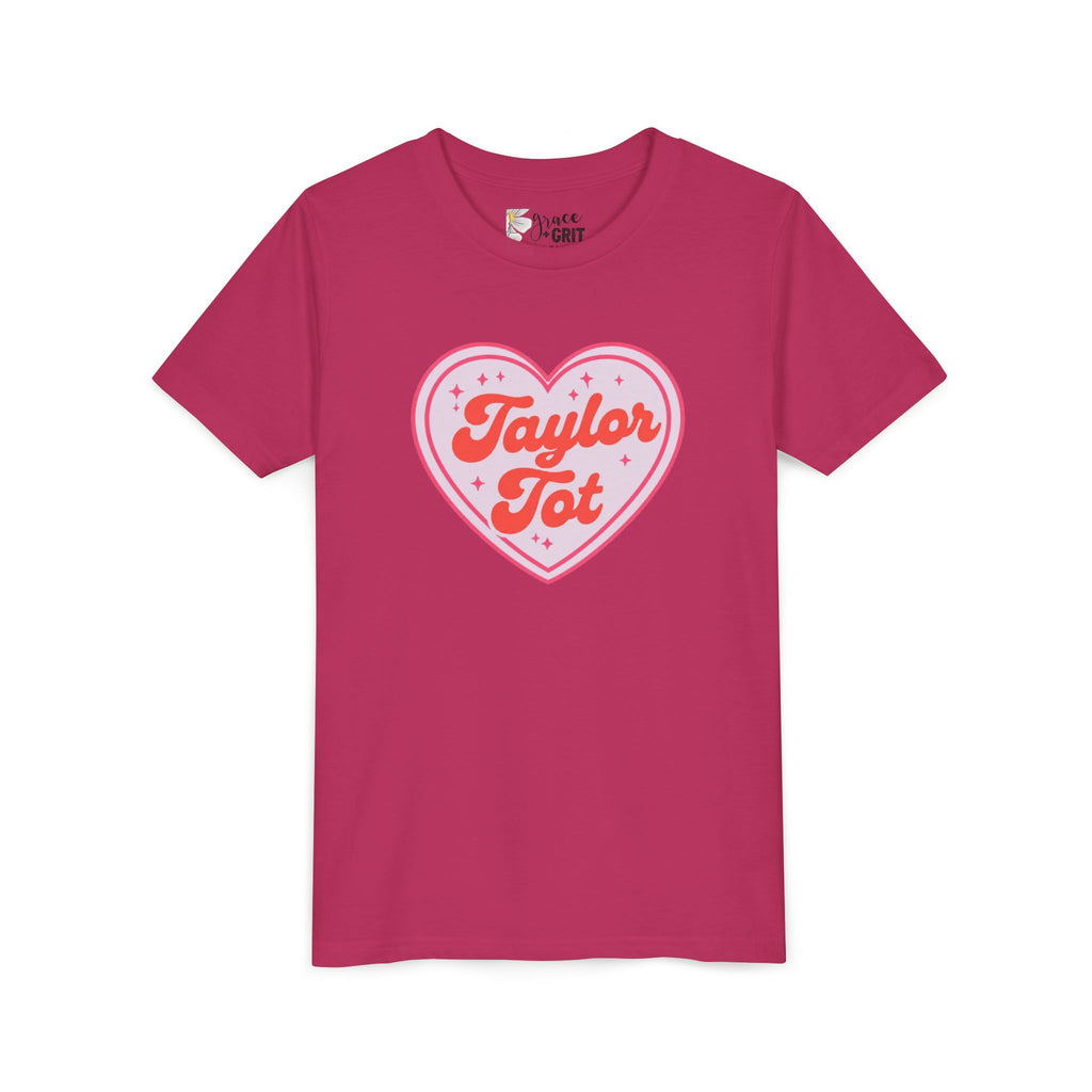 Youth Tee — "Taylor Tot" Pink Heart Kids Shirt