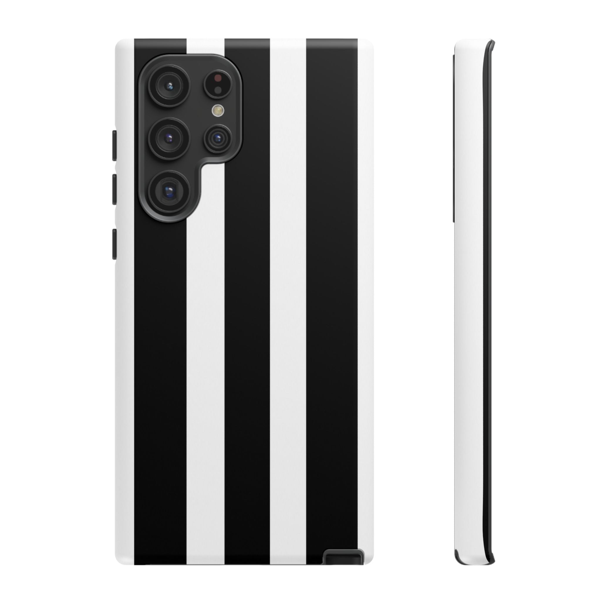 Black & White Vertical Stripe Phone Case — Tough Protective iPhone Cover