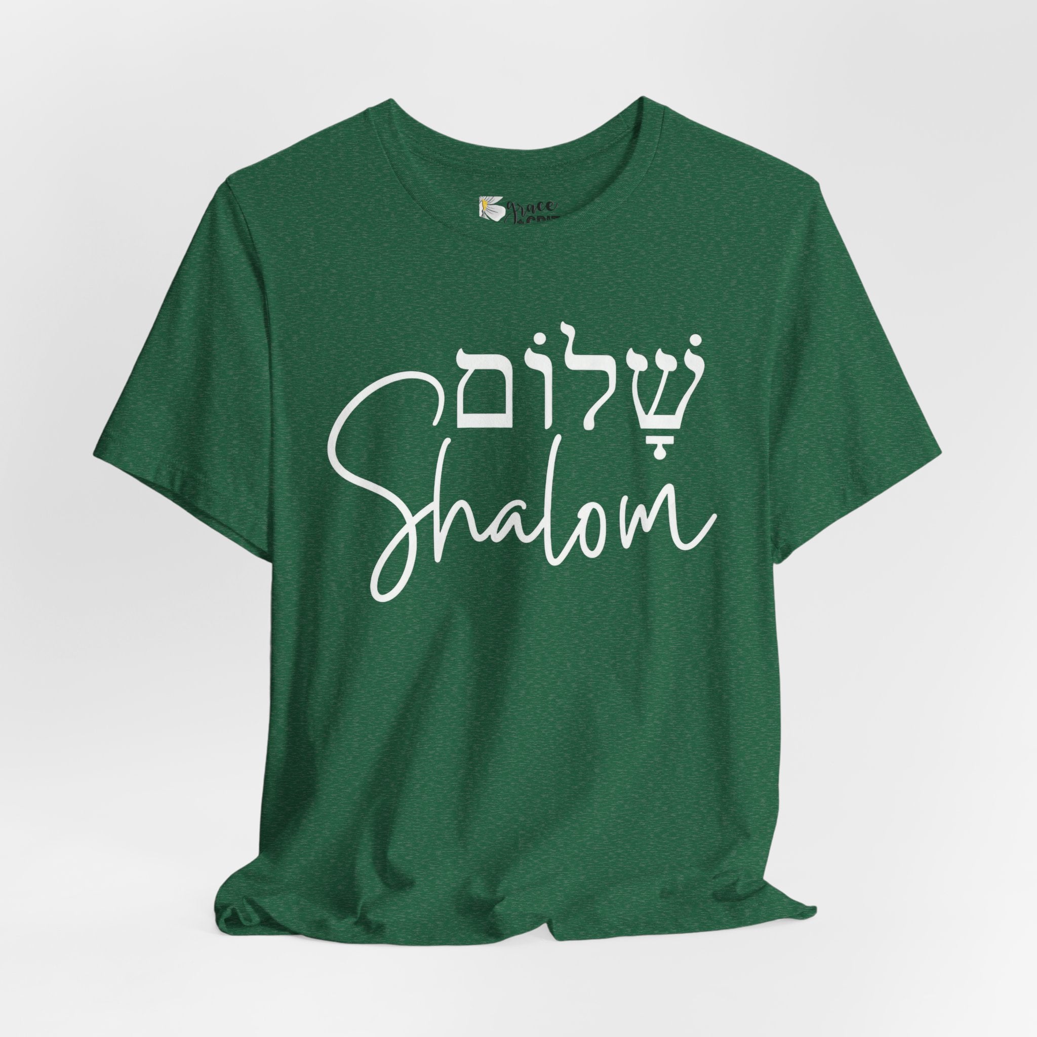 Shalom T-Shirt — Hebrew Peace Script Tee