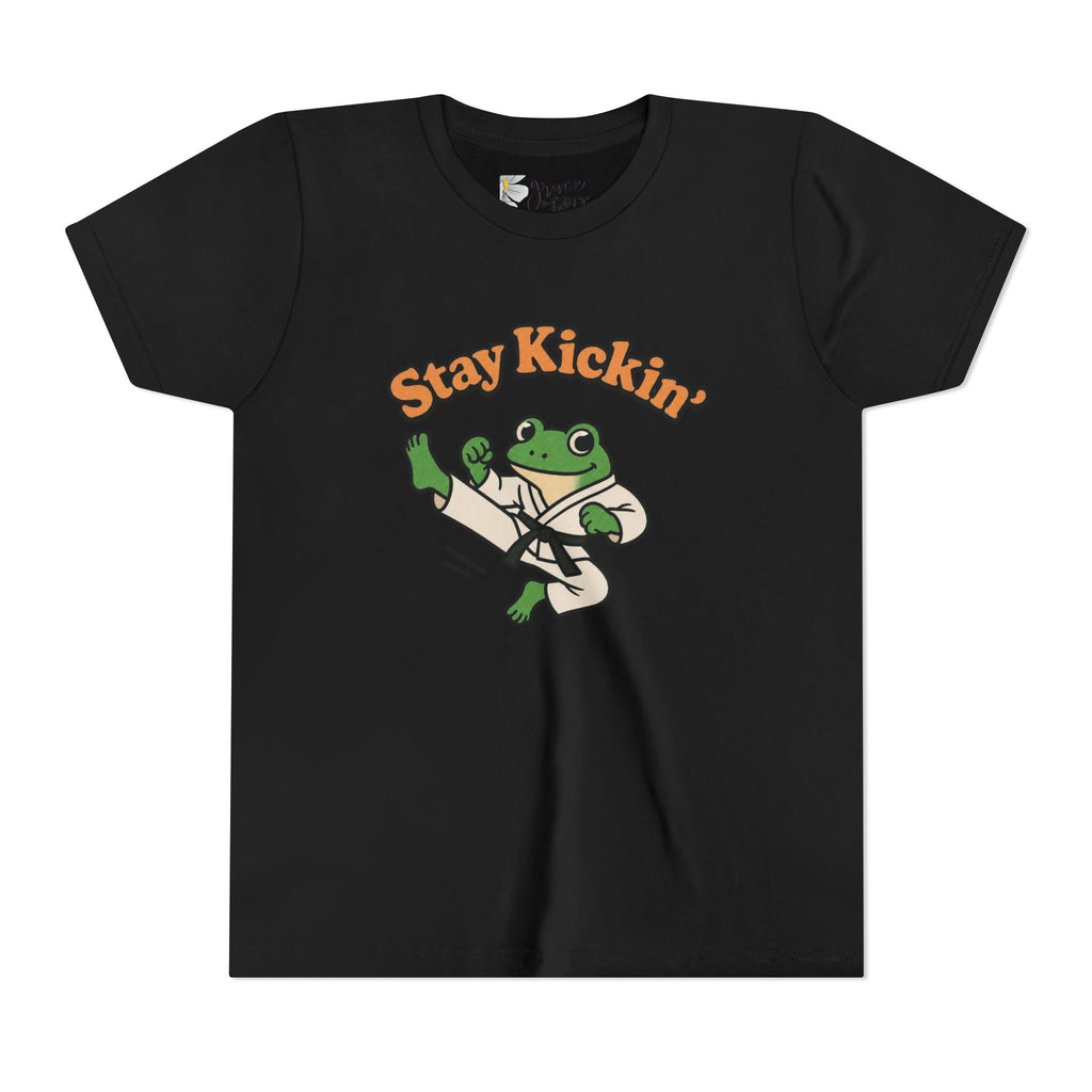 Stay Kickin' Frog Martial Arts Youth Tee | Karate Frog Kids Shirt