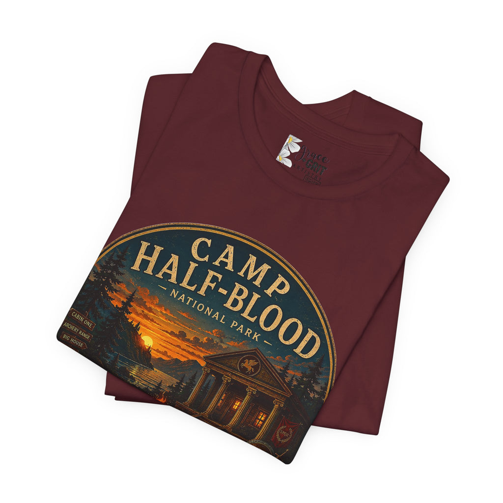 Camp Half-Blood Graphic Tee — Vintage National Park Percy Jackson Shirt