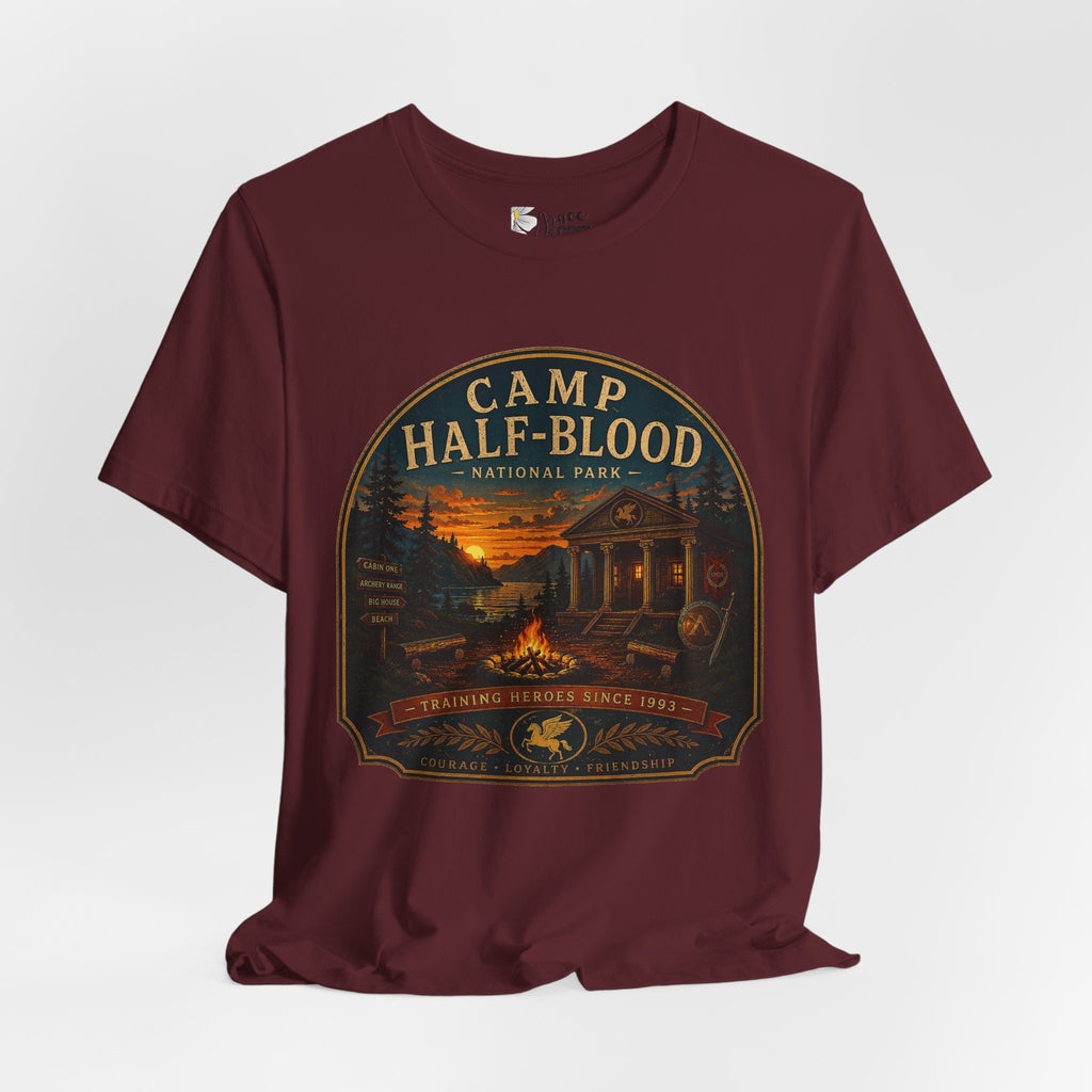 Camp Half-Blood Graphic Tee — Vintage National Park Percy Jackson Shirt