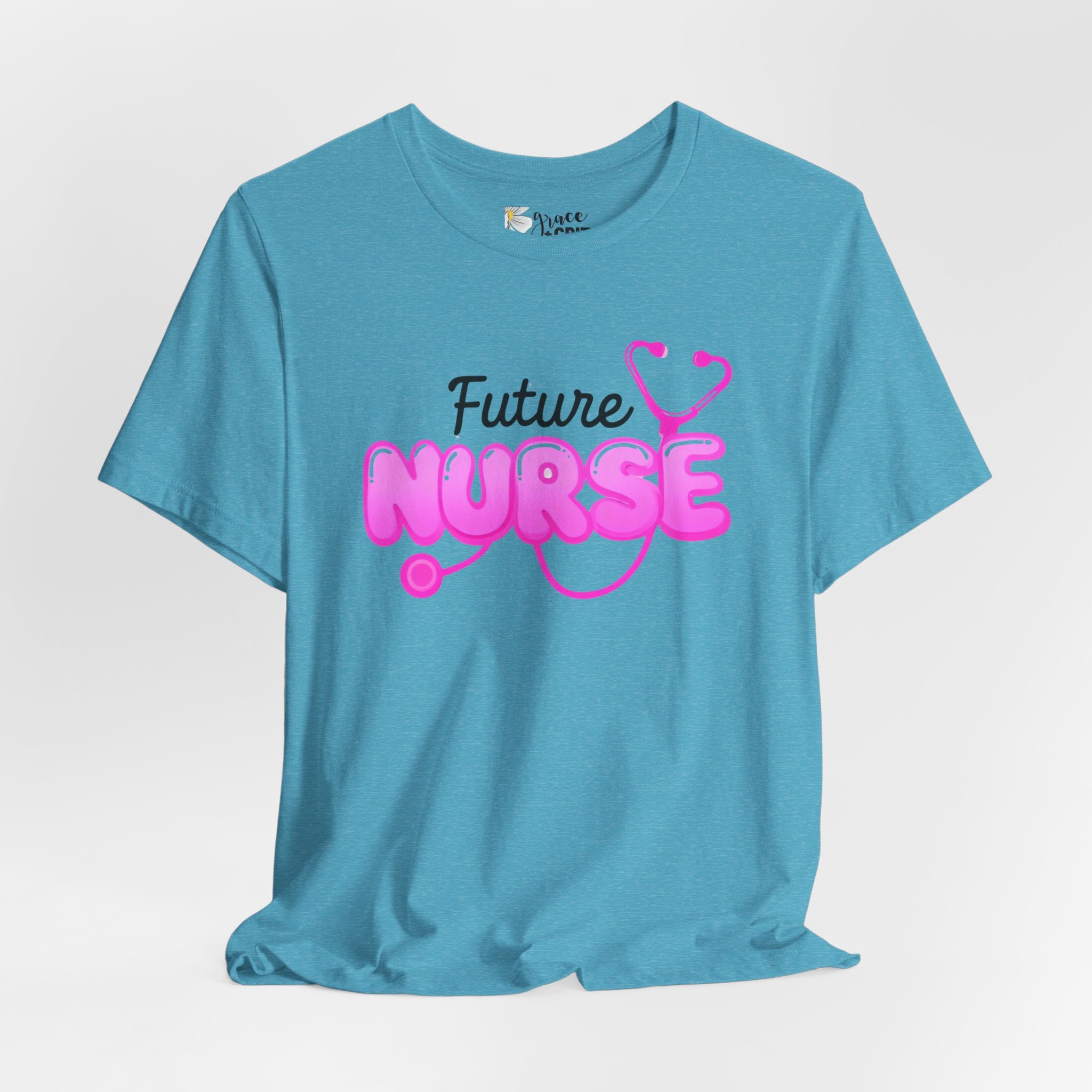 Future Nurse T-Shirt – Pink Stethoscope Nursing Student Tee