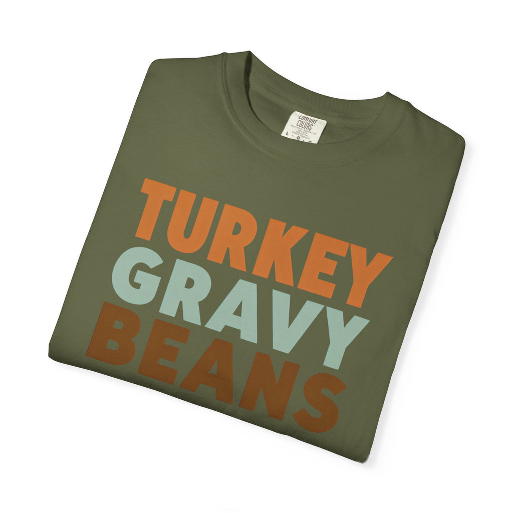 Turkey Gravy Beans and Rolls Casserole Thanksgiving T-Shirt