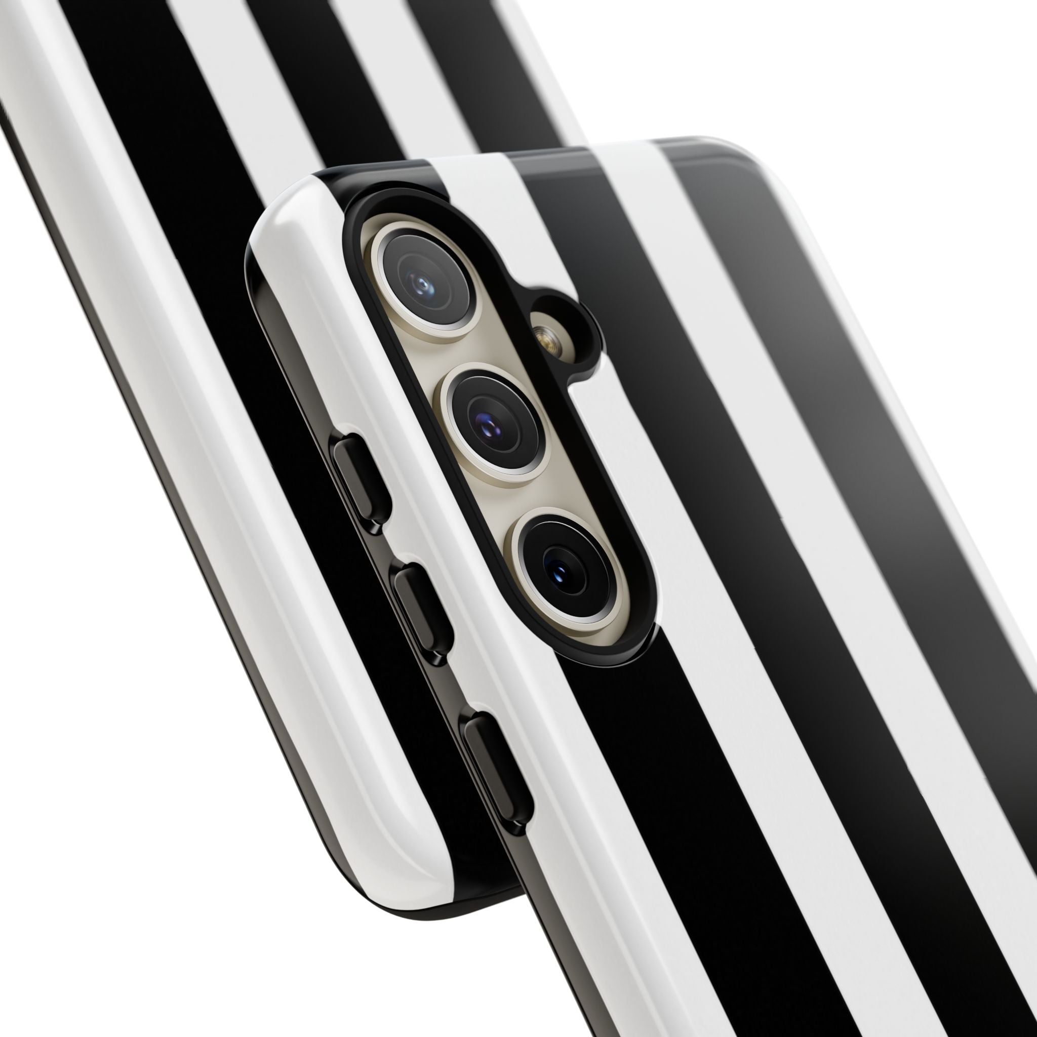 Black & White Vertical Stripe Phone Case — Tough Protective iPhone Cover
