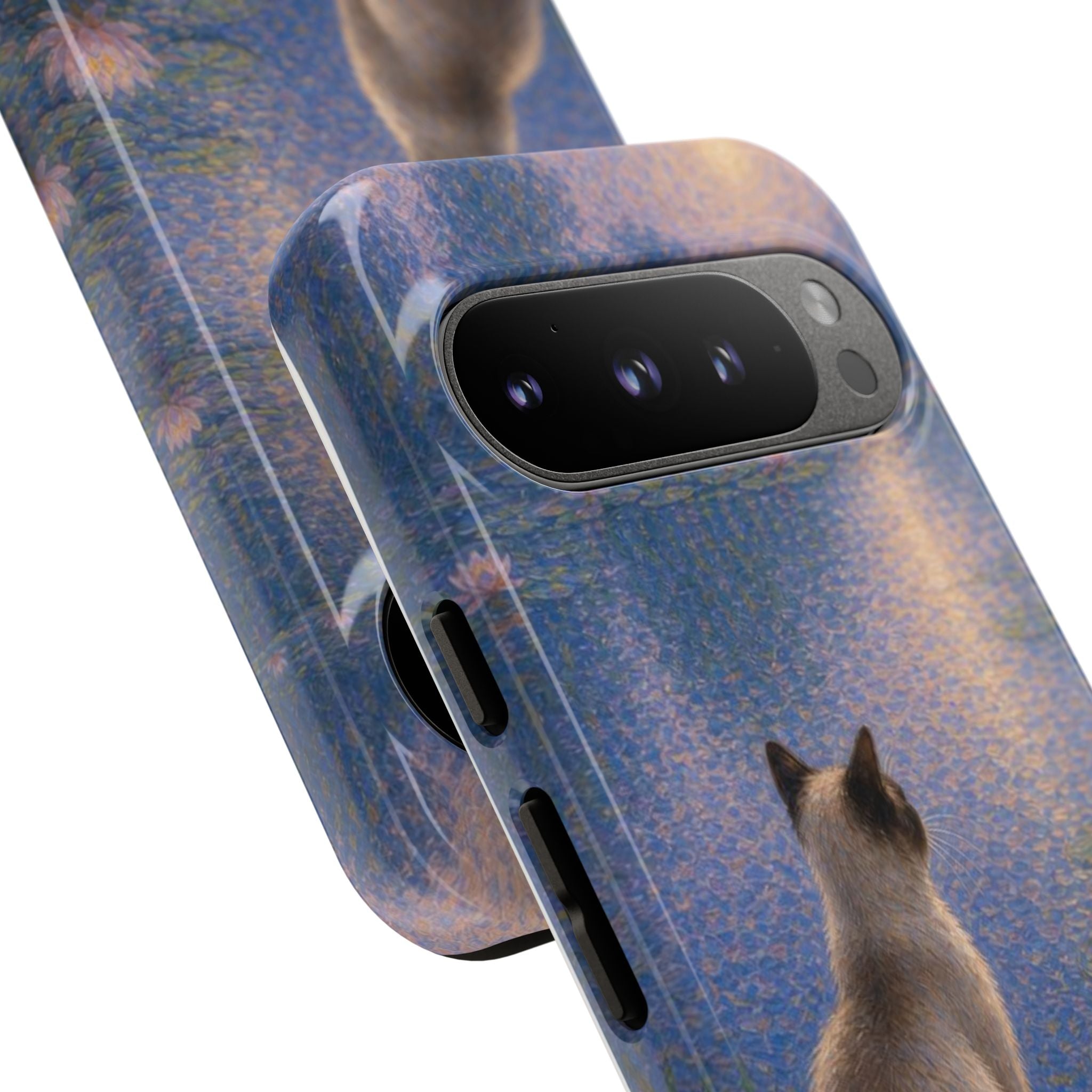 Cat Moonlight Phone Case — Serene Siamese by Lily Pond