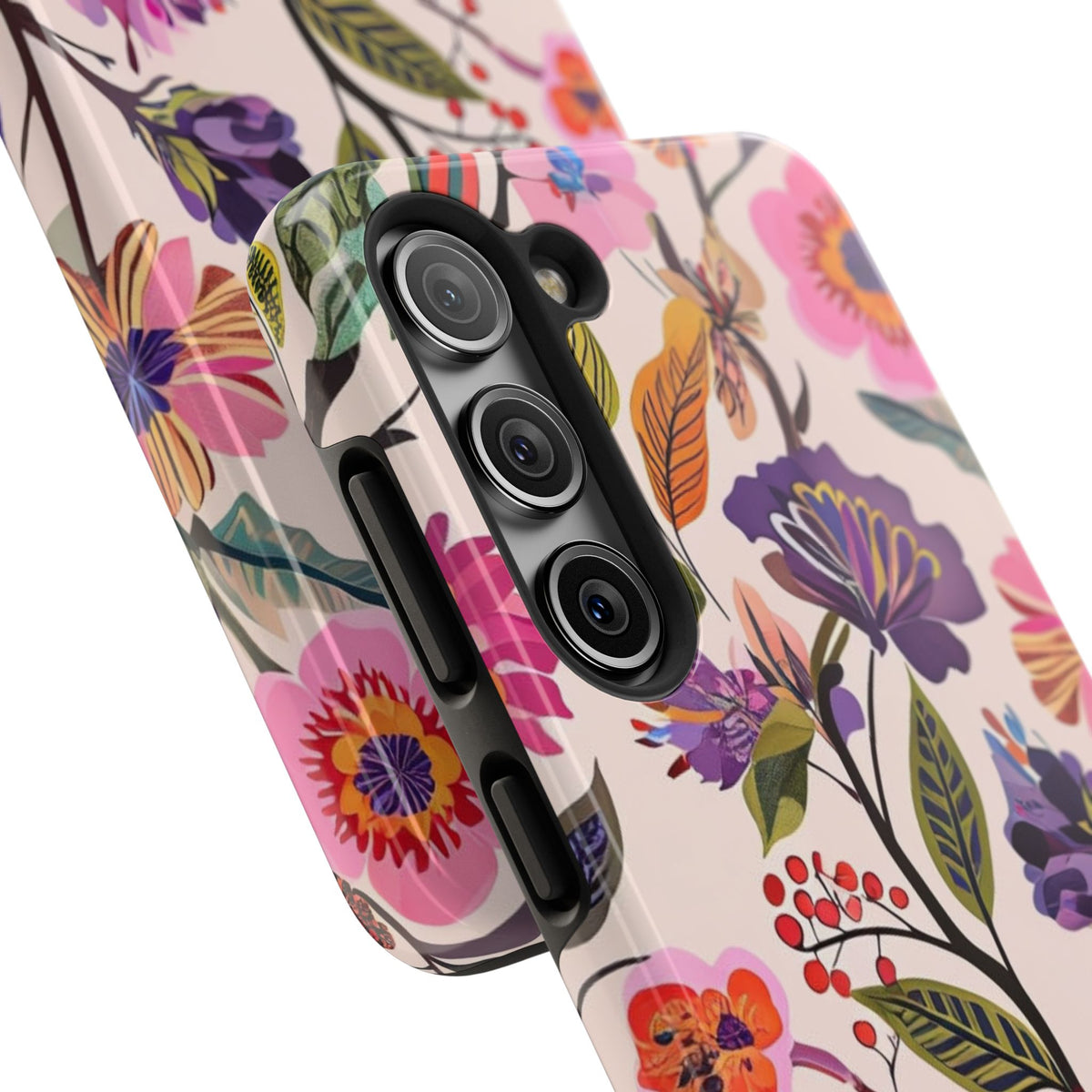 Floral Tough Phone Case – Colorful Botanical Flower Design