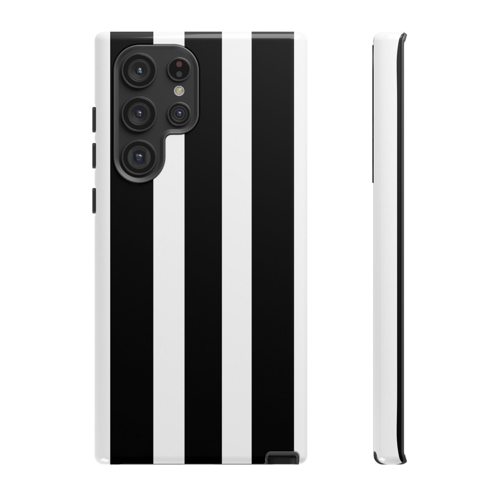 Black & White Vertical Stripe Phone Case — Tough Protective iPhone Cover