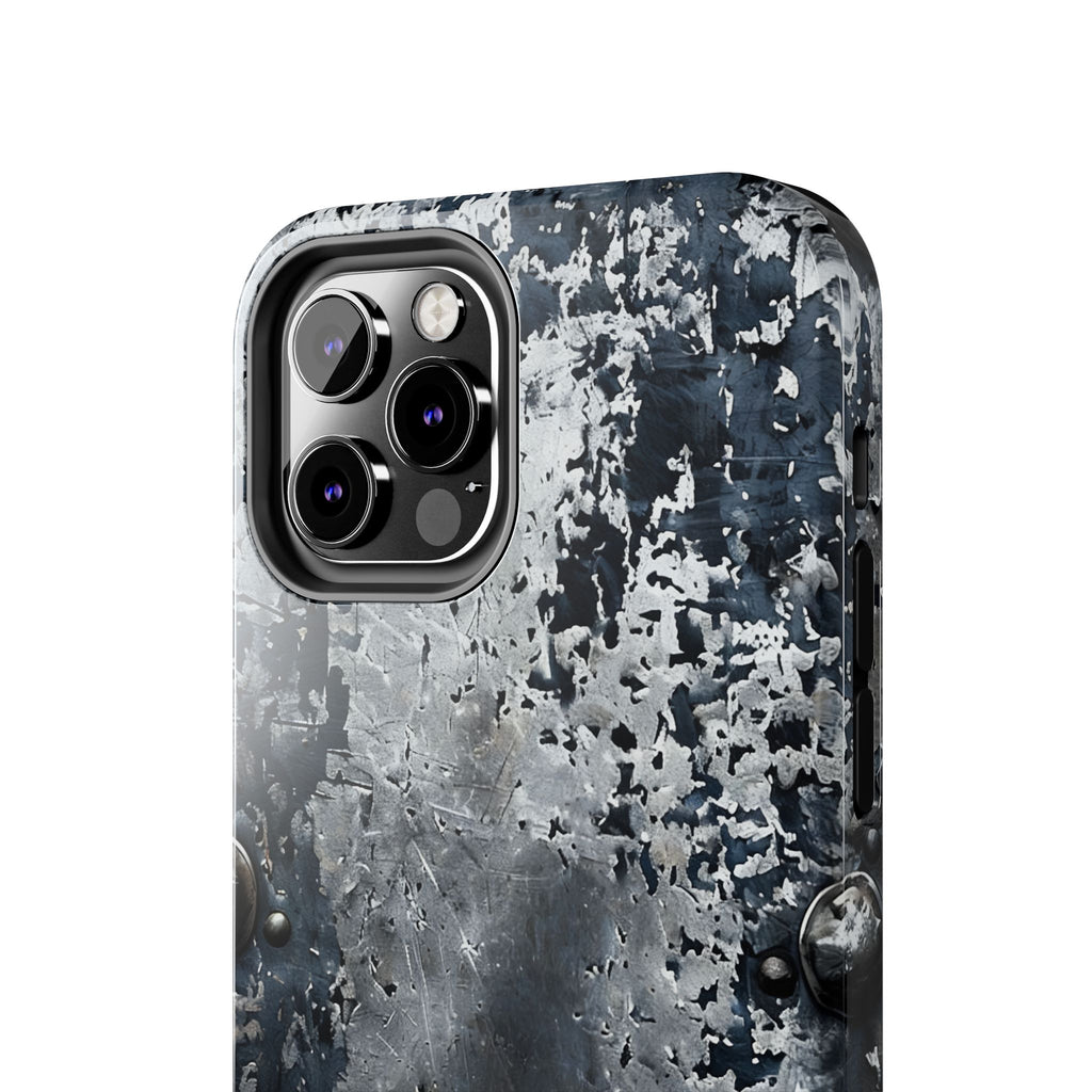 Rugged Distressed Metal Phone Case — Industrial Grunge iPhone Cover