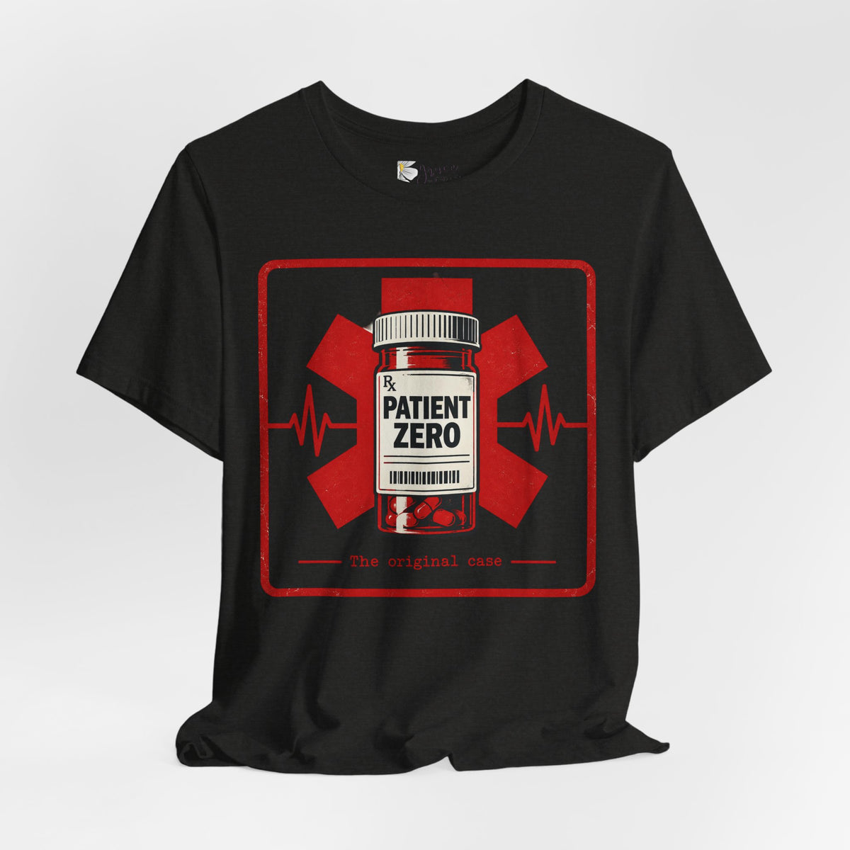 Patient Zero Tee – Medical Biohazard Pill Bottle Graphic T-Shirt